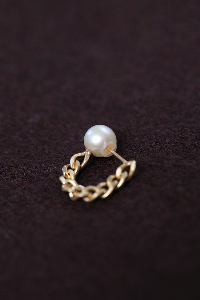 simmon PEARL & CHAIN Pierced Earring