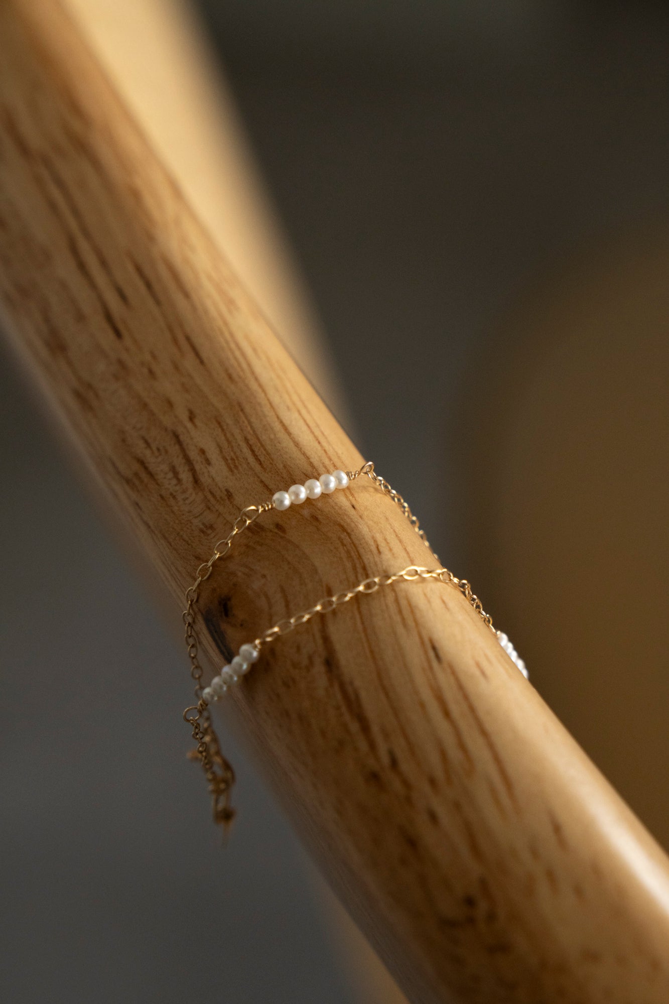 patchouli Baby fresh water pearl chain necklace 淡水ベビーパールチェーンネックレス/K10