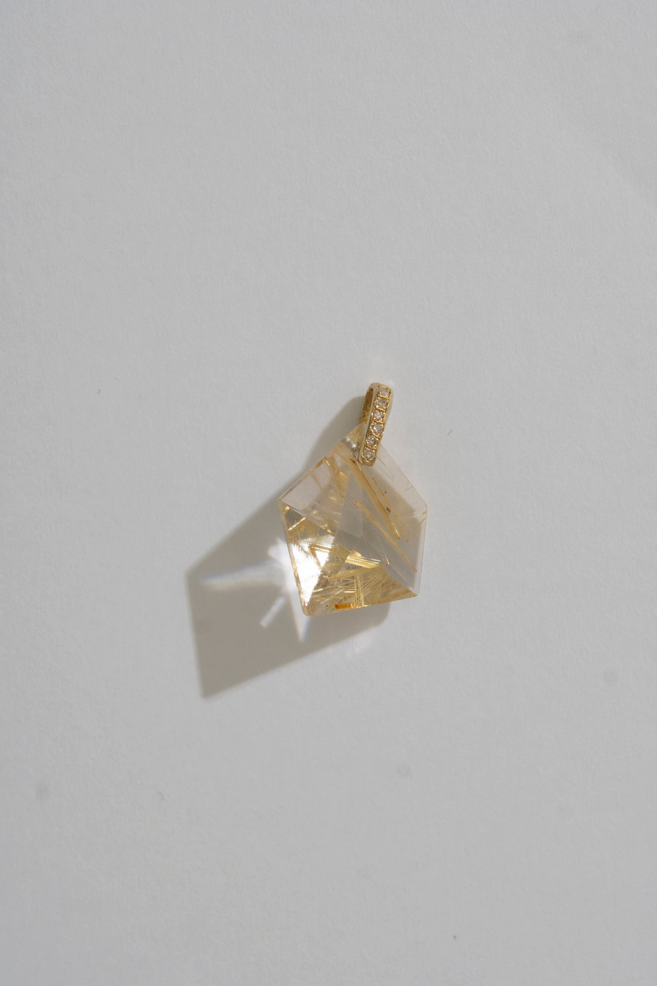 MONAKA jewellery Hibiki Golden Rutile Quartz Necklace Charm Top /K18