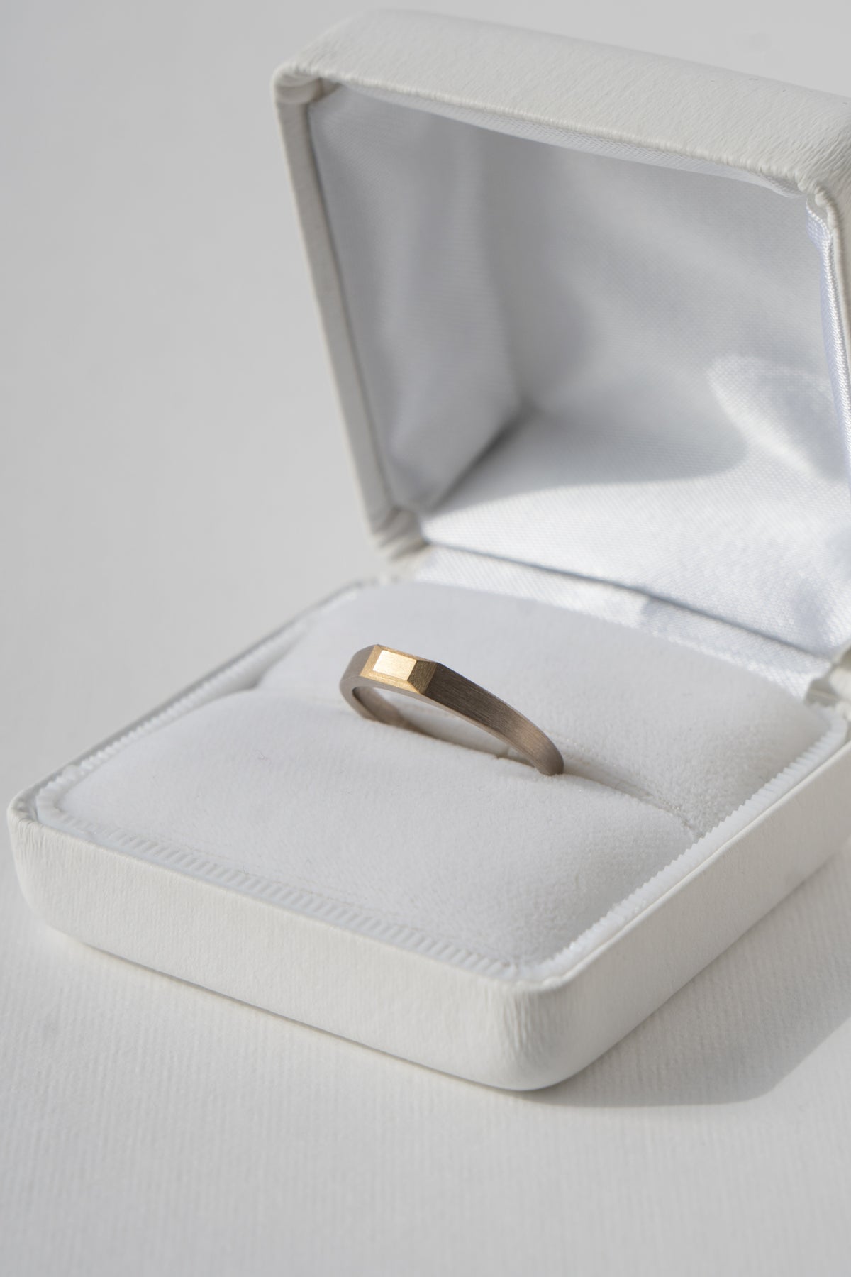 simmon BAGUETTE SIGNET RING 3.2 /K18&PT900