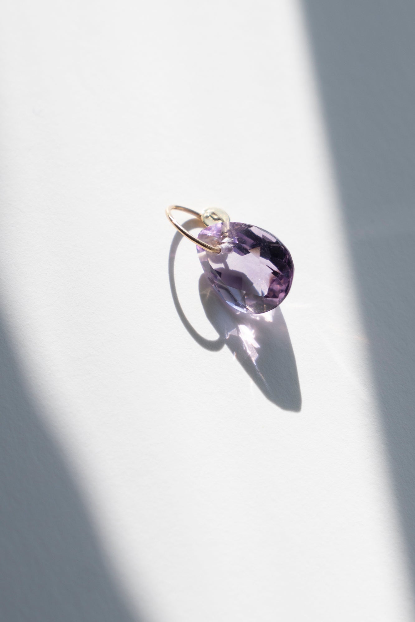 bohem Necklace Charm Top Amethyst /K10
