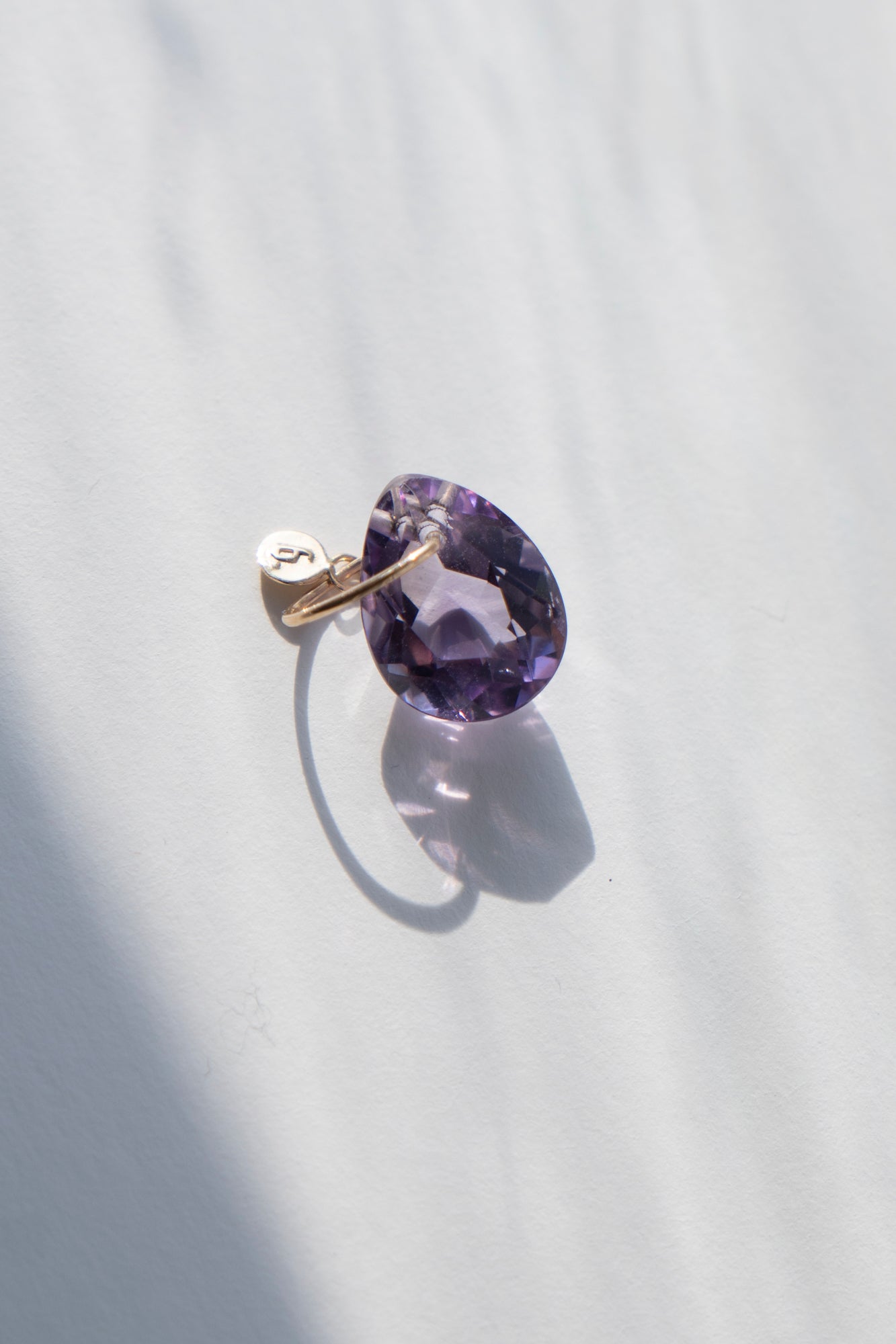 bohem Necklace Charm Top Amethyst /K10