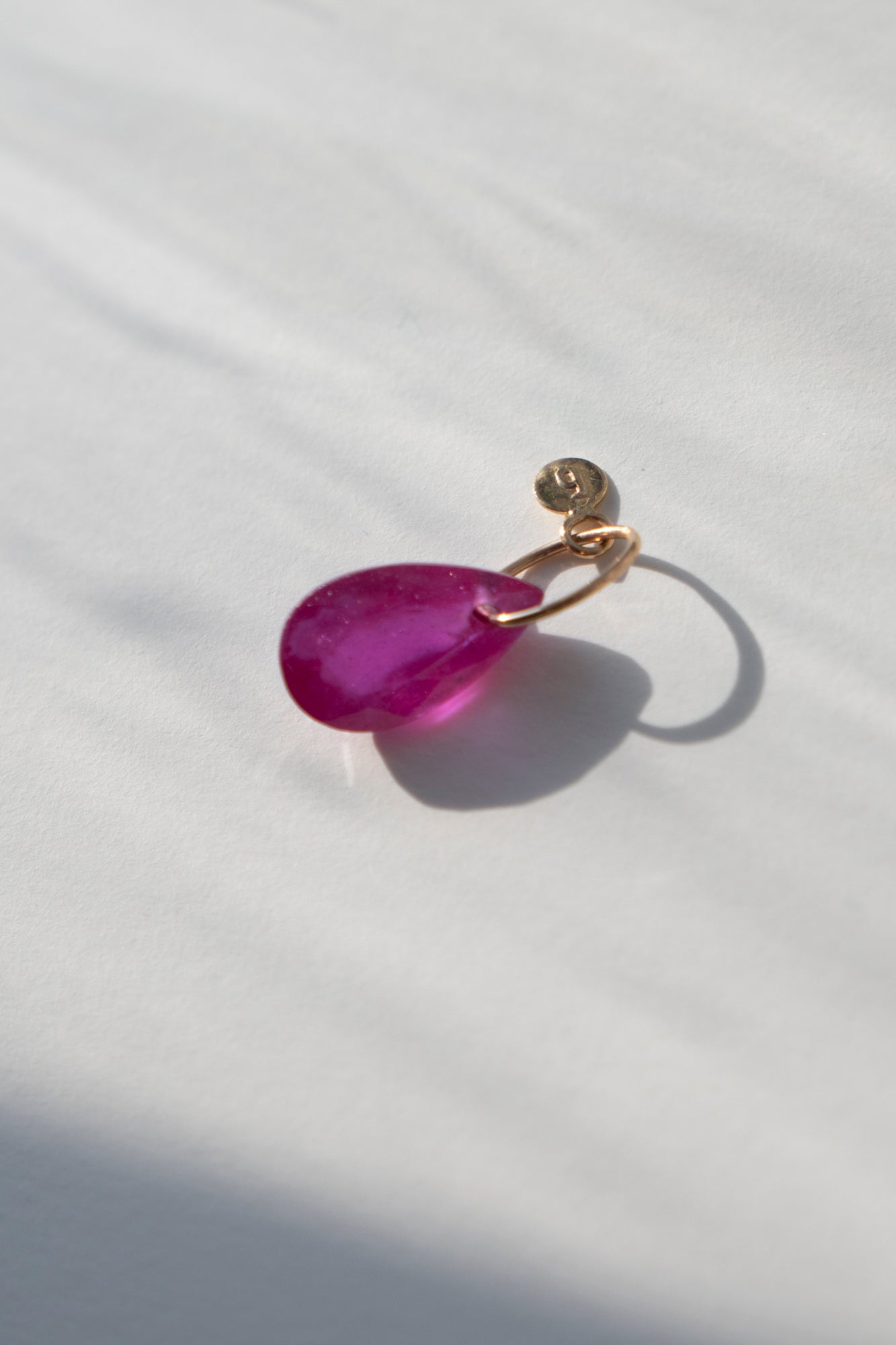 bohem Necklace Charm Top Ruby /K10