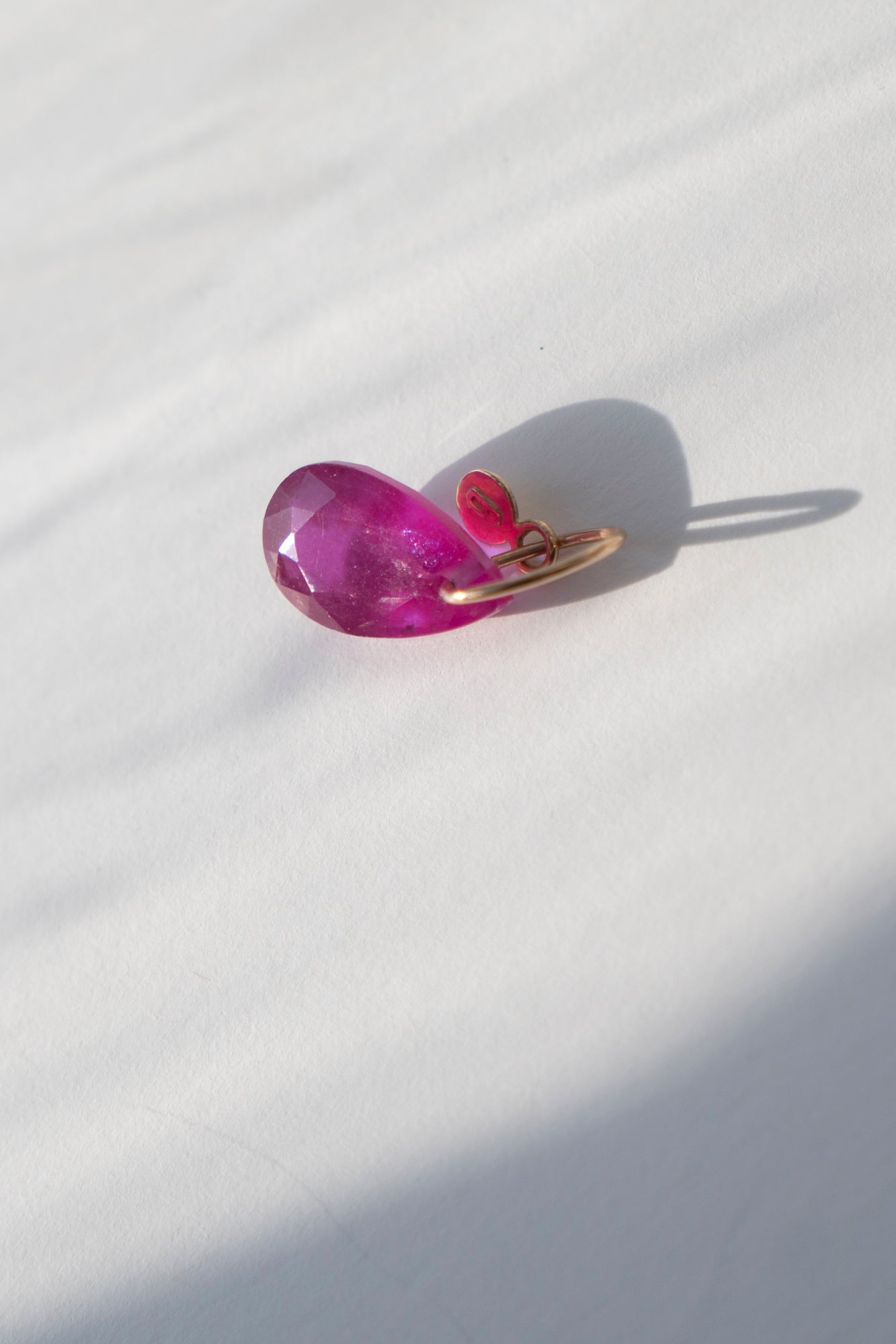 bohem Necklace Charm Top Ruby /K10
