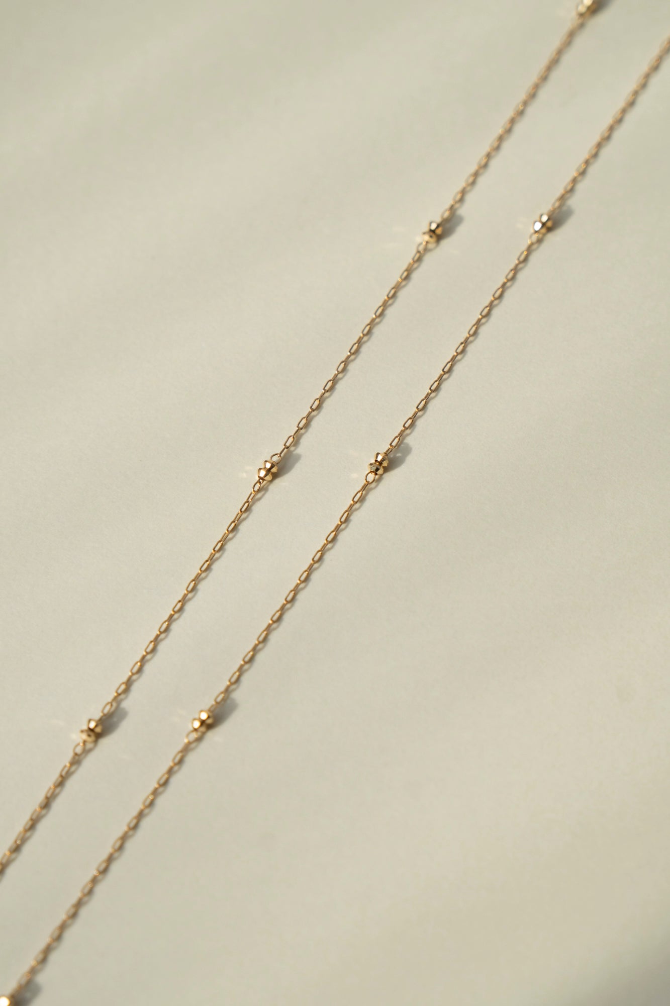MONAKA jewelery Bond Chain Cut Beads Dot Necklace /K18