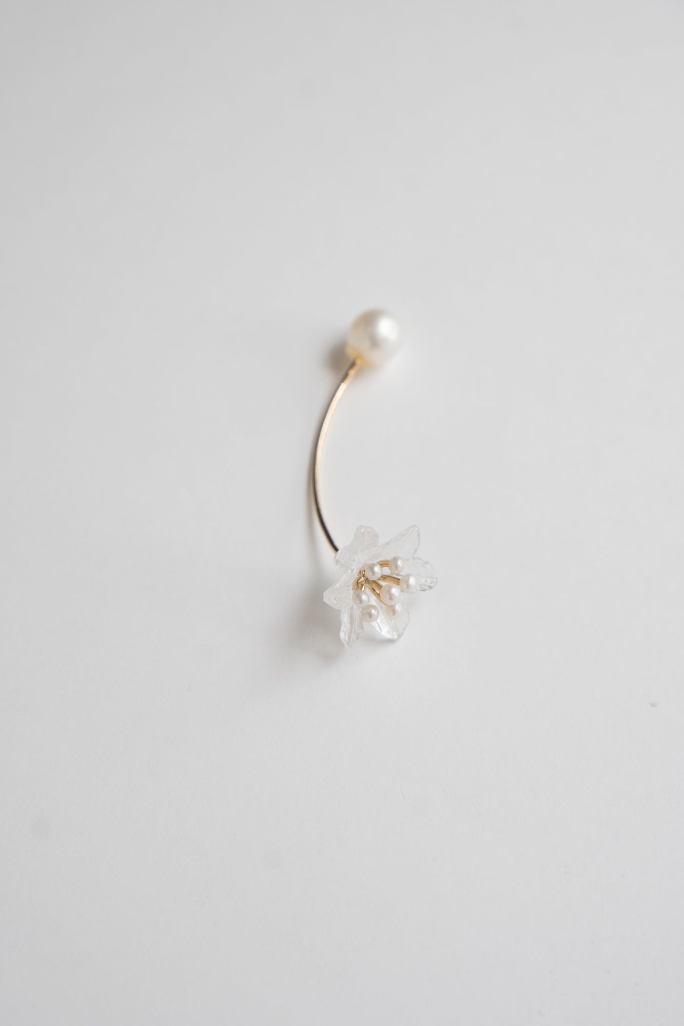 simmon 2way Single flower long pierce Lily /K10