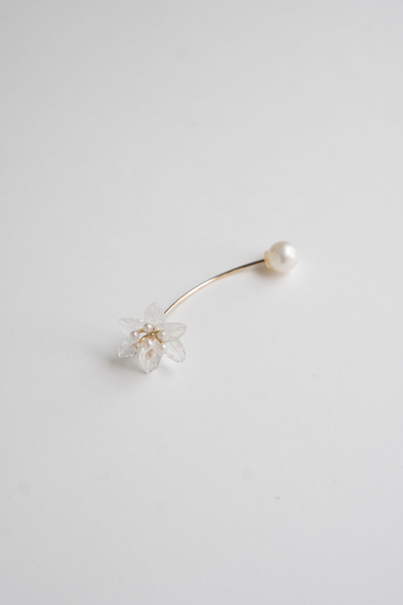 simmon 2way Single flower long pierce Lily /K10