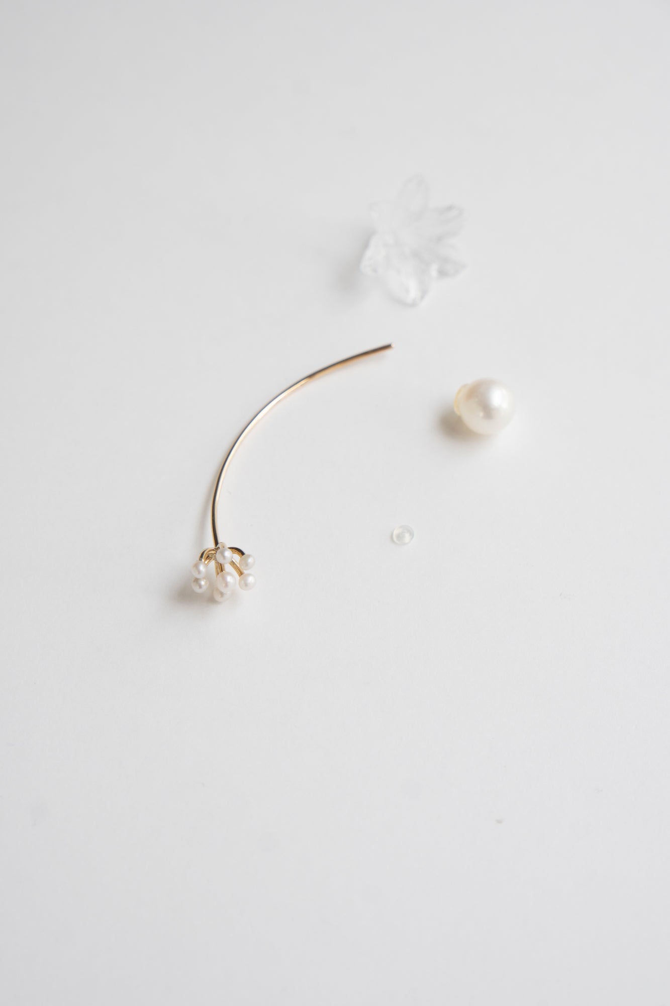 simmon 2way Single flower long pierce Lily /K10