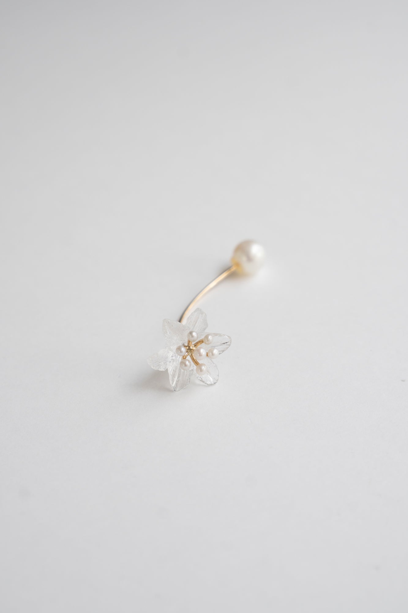 simmon 2way Single flower long pierce Lily /K10