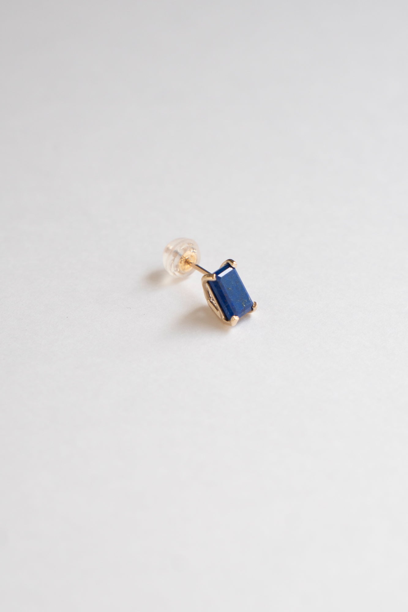 simmon 1 stone pierced earring lapis lazuli /K10