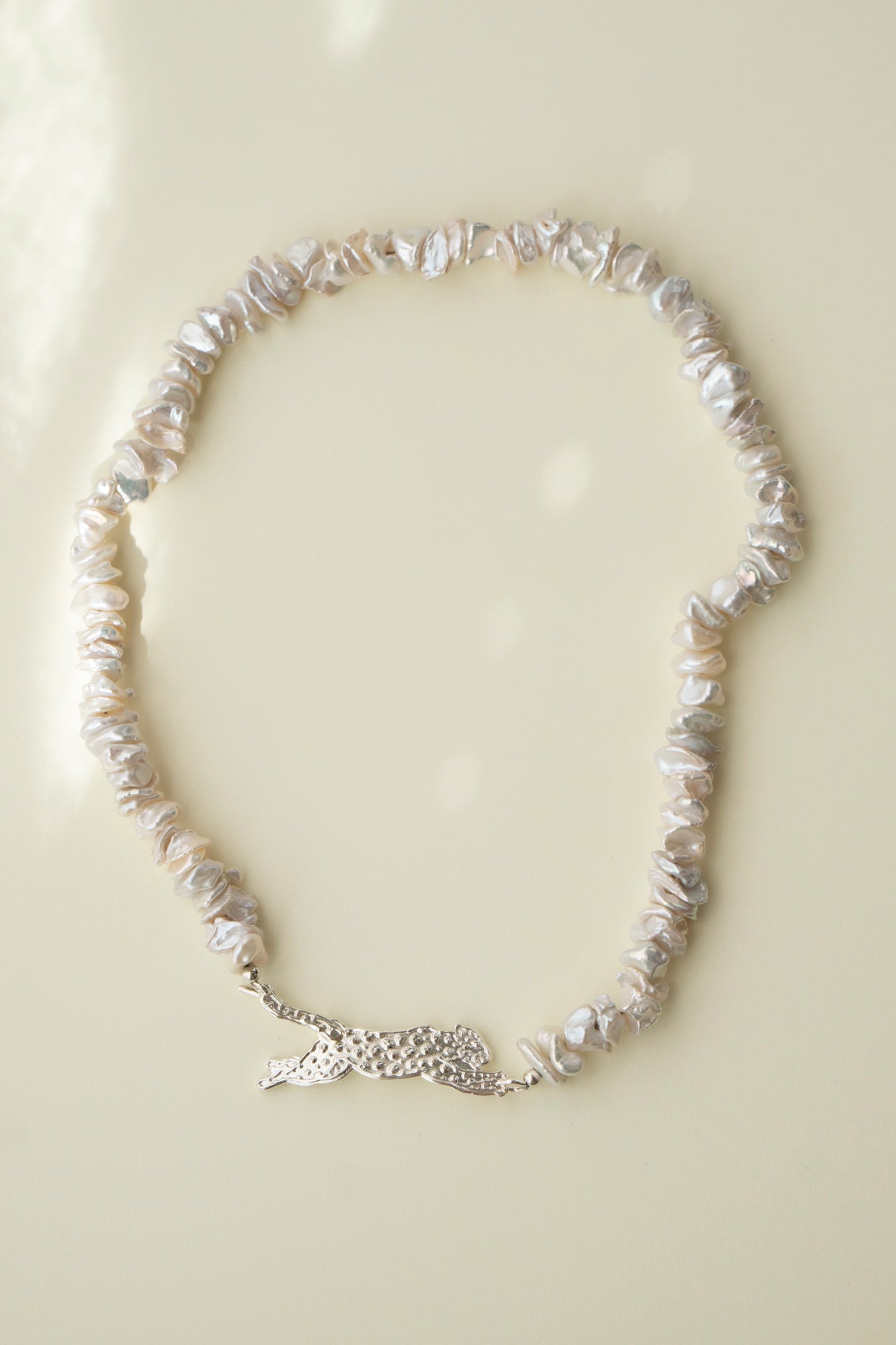 PALA Leopard Hook Necklace Pebble Pearl