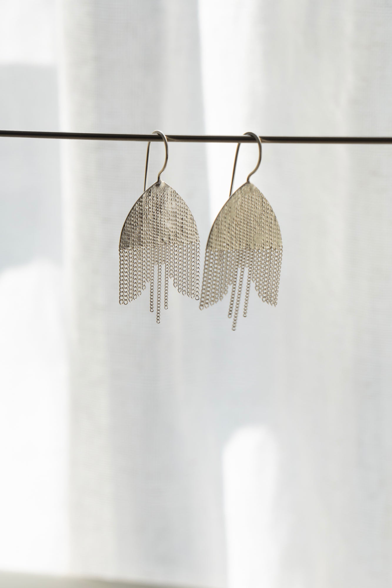 Hannah Keefe Snow Drop Pierced Earrings /Silver