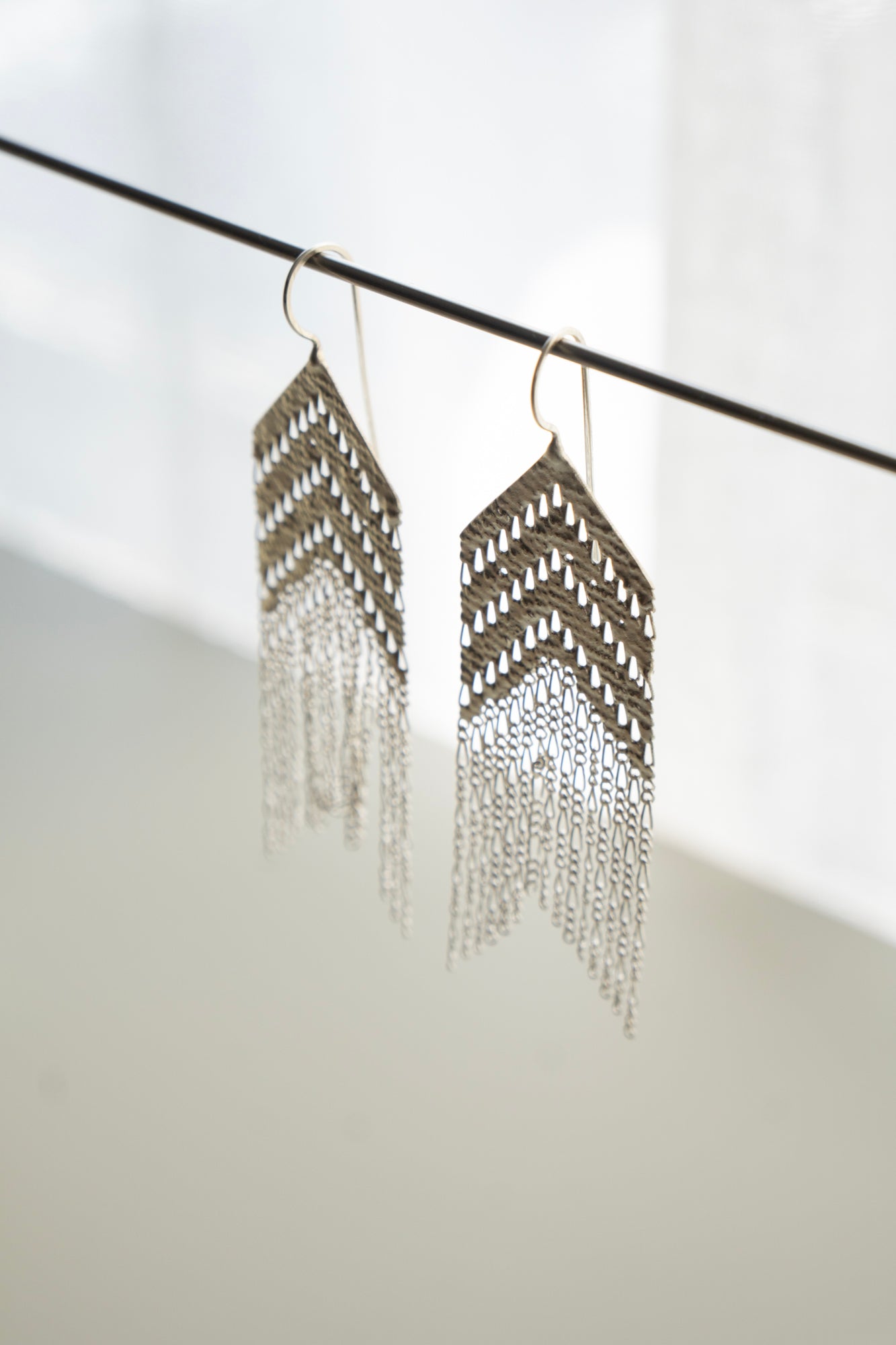 Hannah Keefe SHIELD Pierced Earrings /Silver