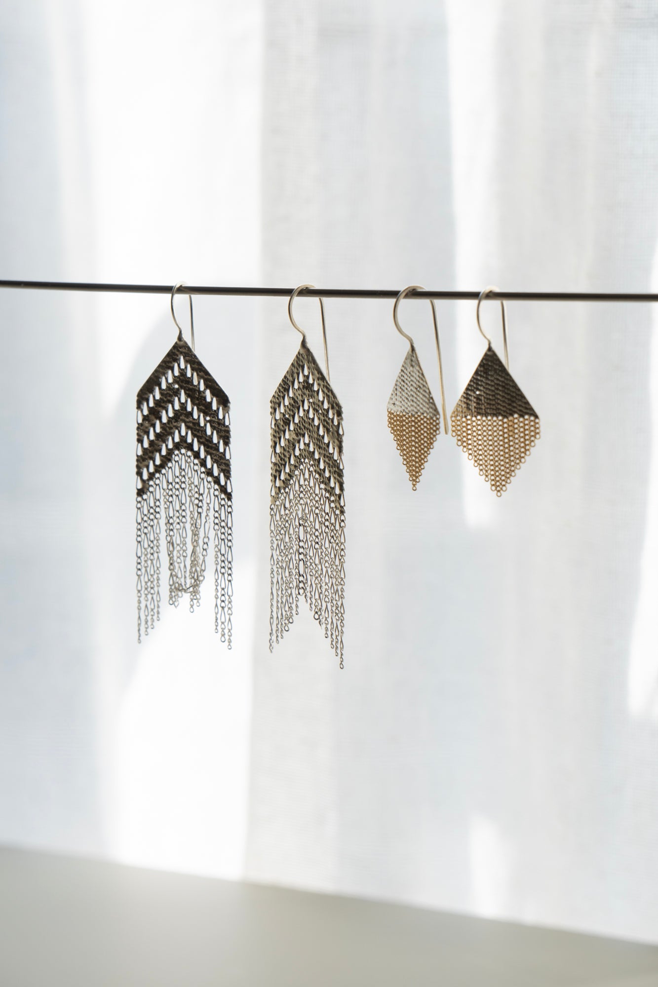 Hannah Keefe SHIELD Pierced Earrings /Silver