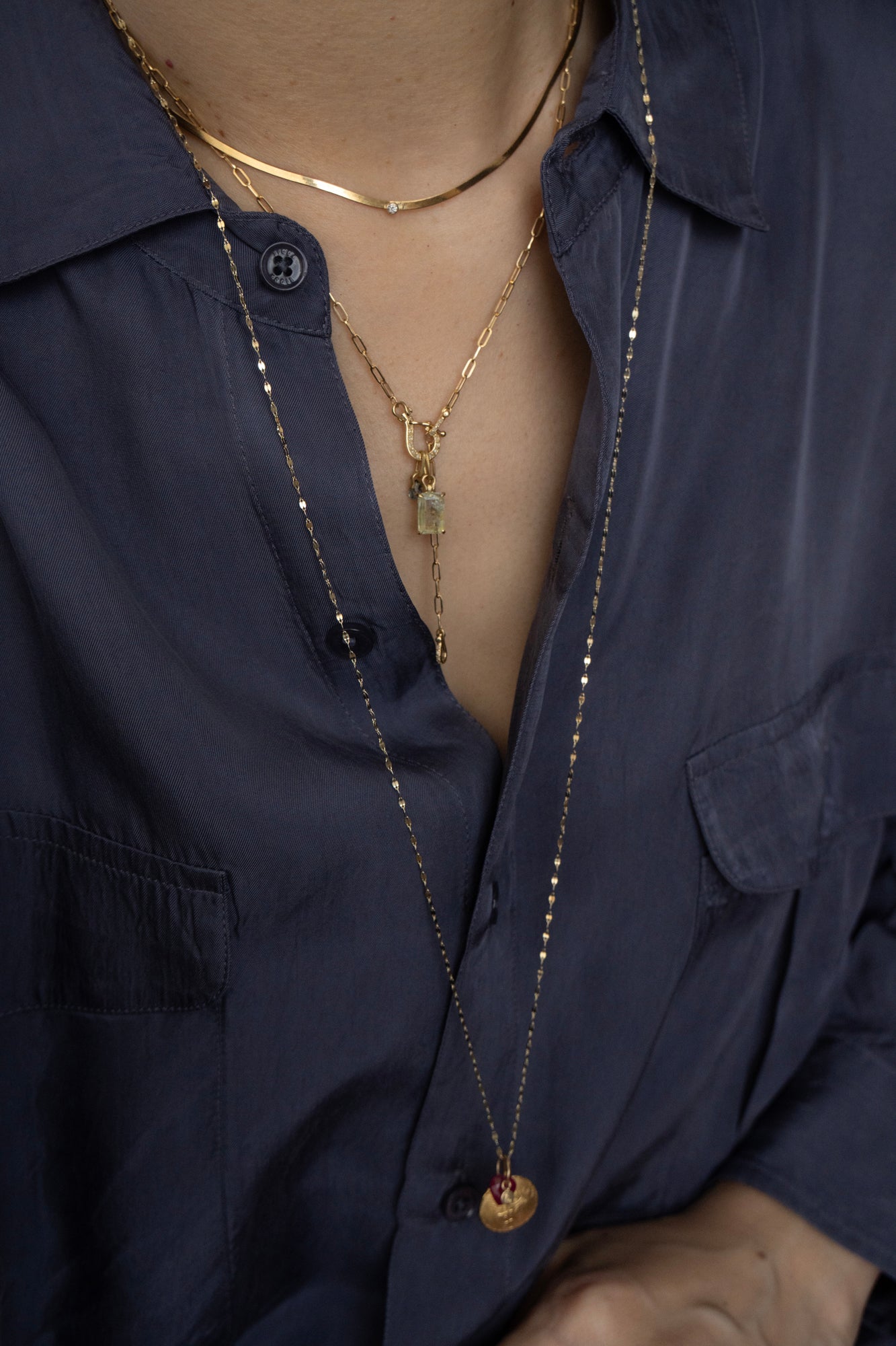 patchouli Optional Necklace Petal Chain Long Necklace 70 80 /K14GF