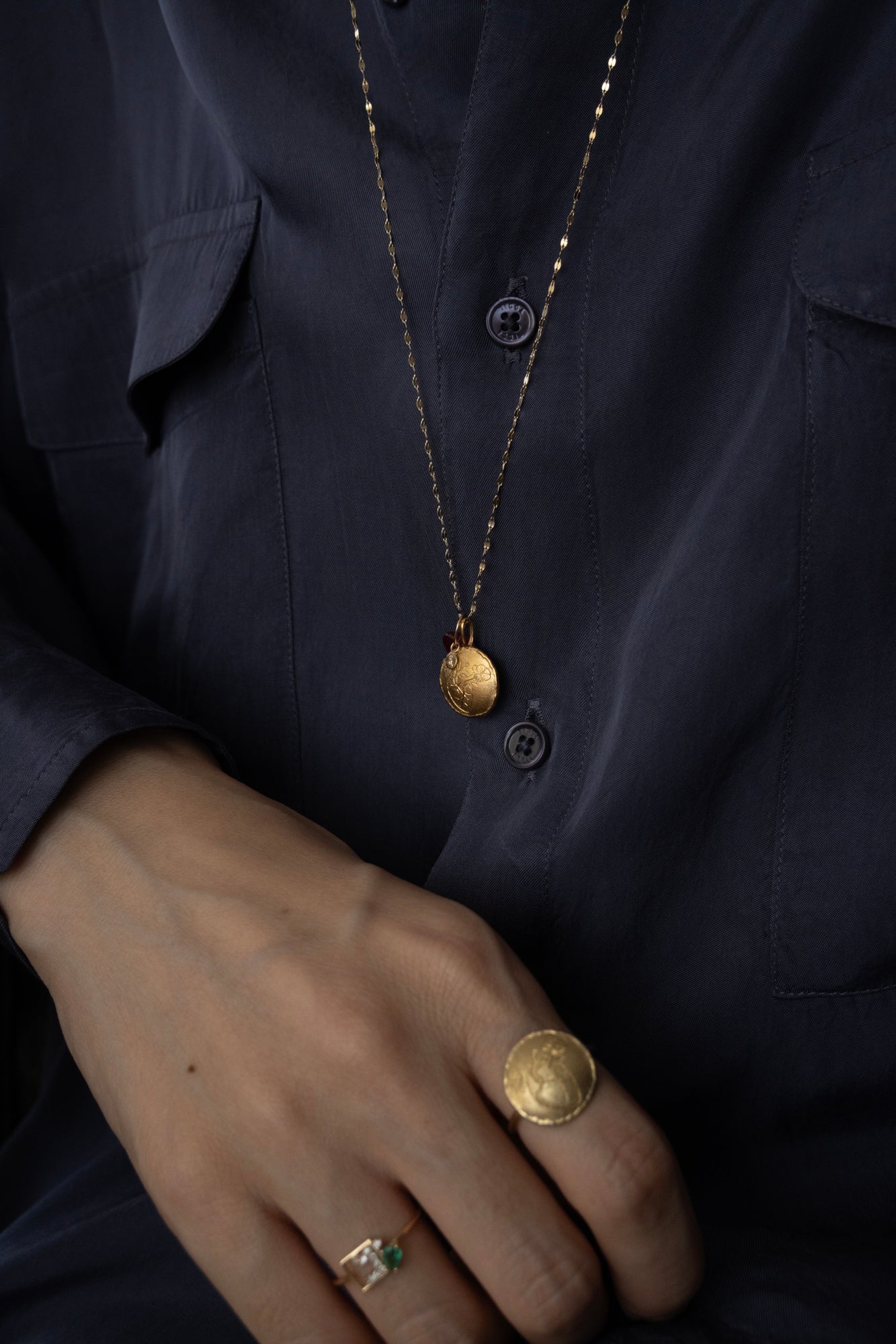 patchouli Optional Necklace Petal Chain Long Necklace 70 80 /K14GF