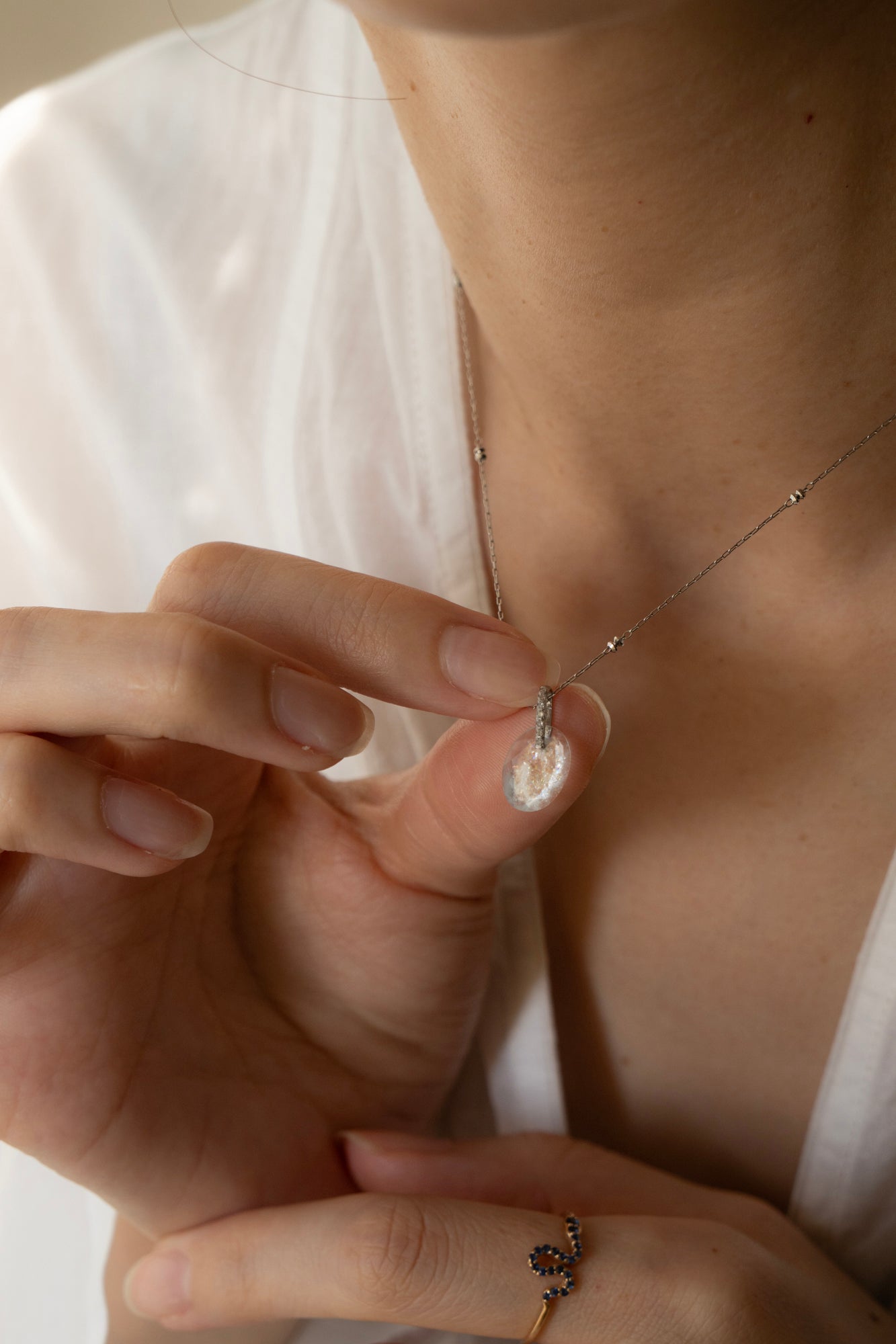 MONAKA jewellery Hibiki Aquamarine Pendant Top /PT900