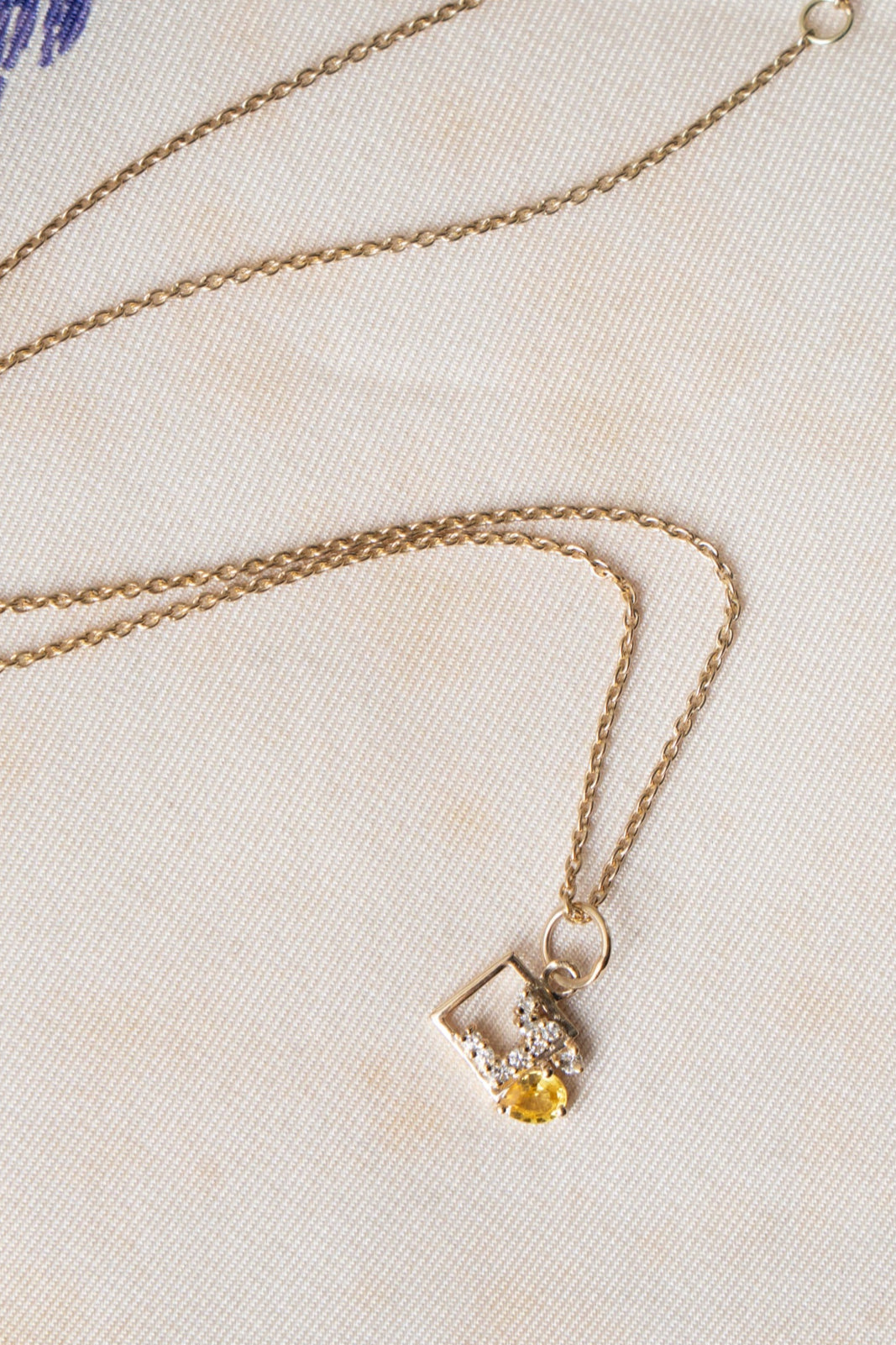 MILA OMI MATA CERES Pendant Necklace Yellow Sapphire /K10
