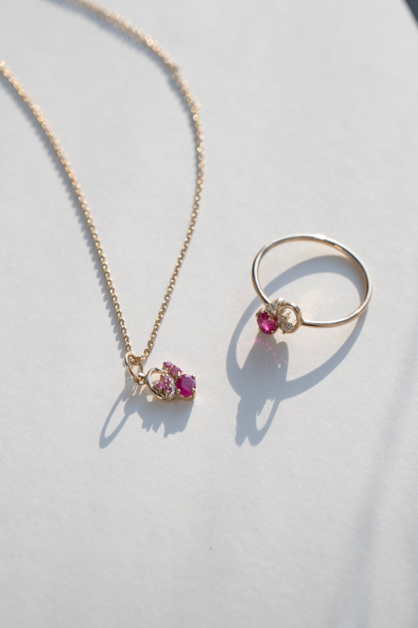 MILA OMI MATA ALINI Pendant Necklace Ruby /K10