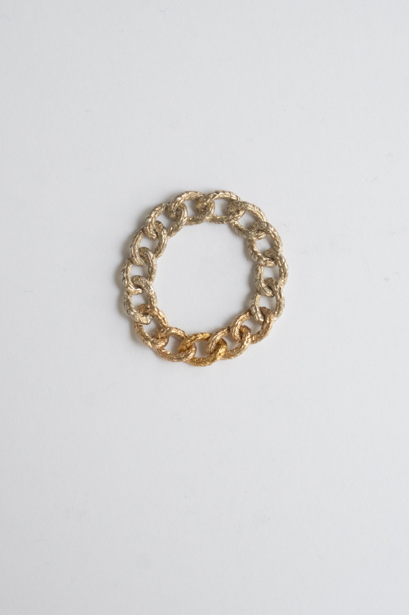 simmon Knit Chain Ring Narrow Aurora /SV&K10&K18