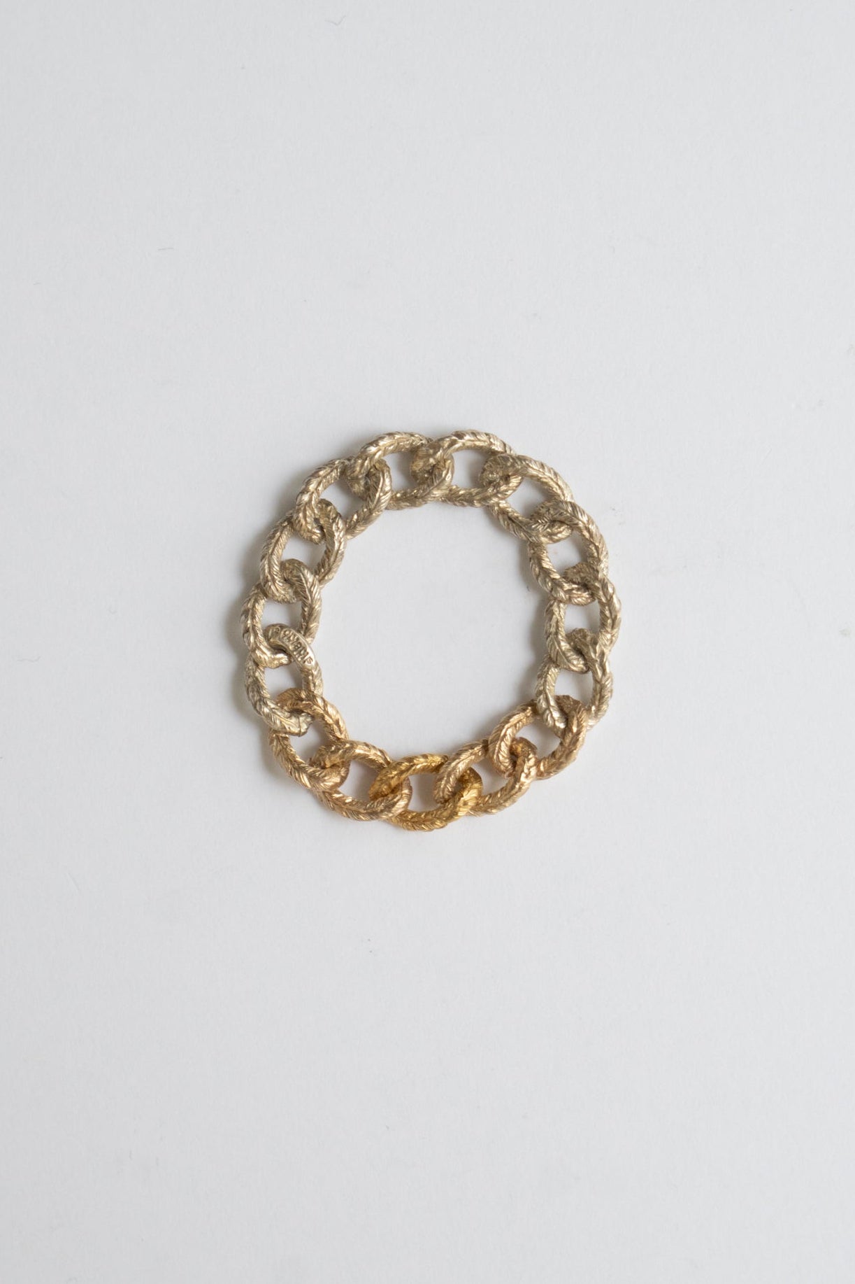 simmon Knit Chain Ring Narrow Aurora /SV&K10&K18