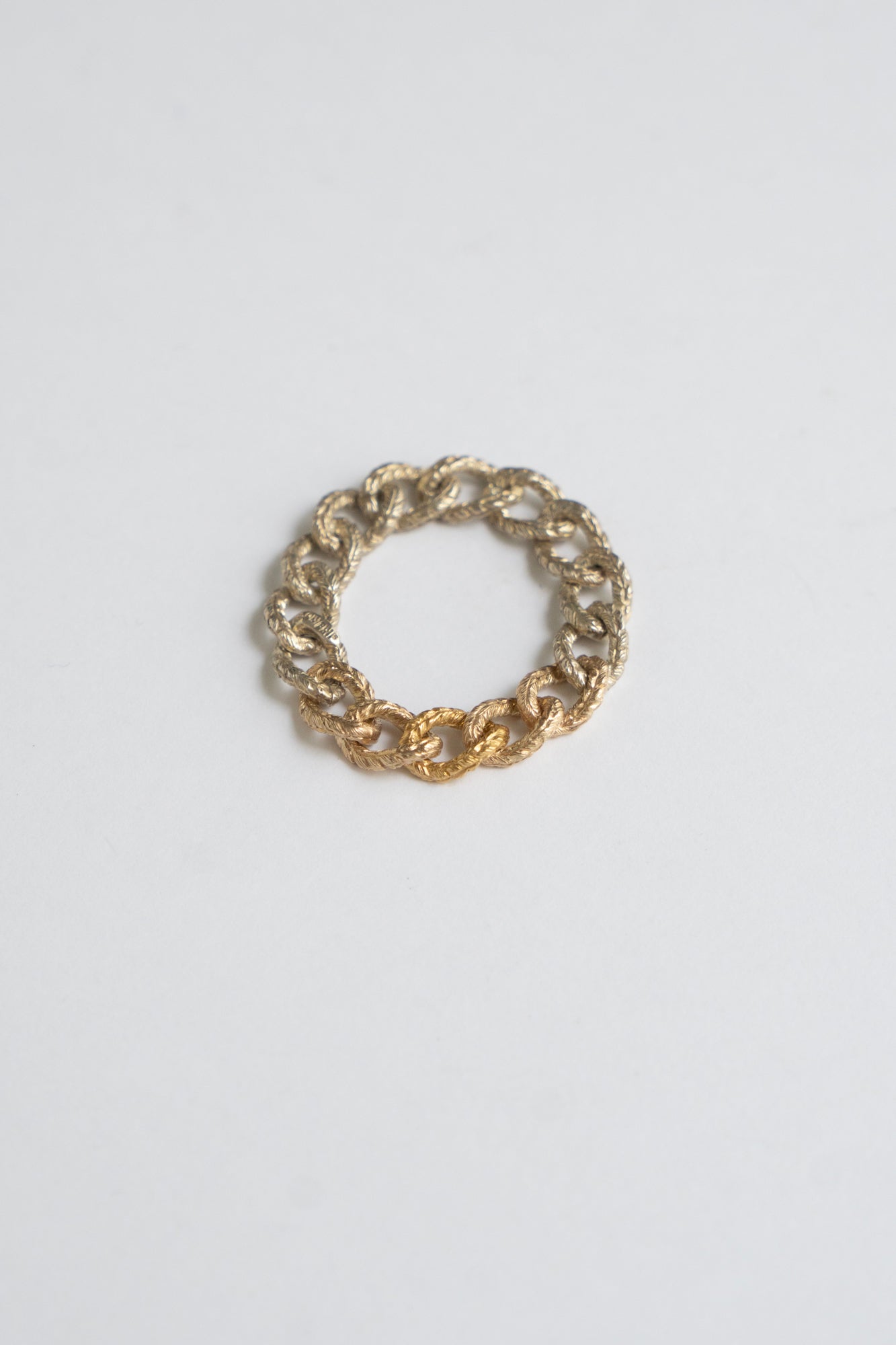 simmon Knit Chain Ring Narrow Aurora /SV&K10&K18