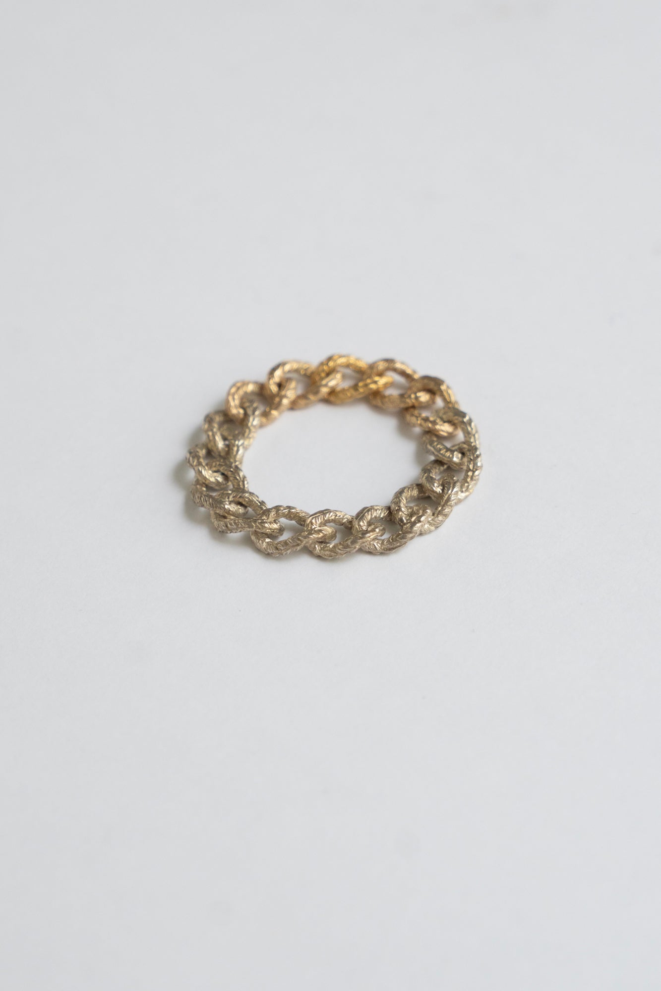 simmon Knit Chain Ring Narrow Aurora /SV&K10&K18