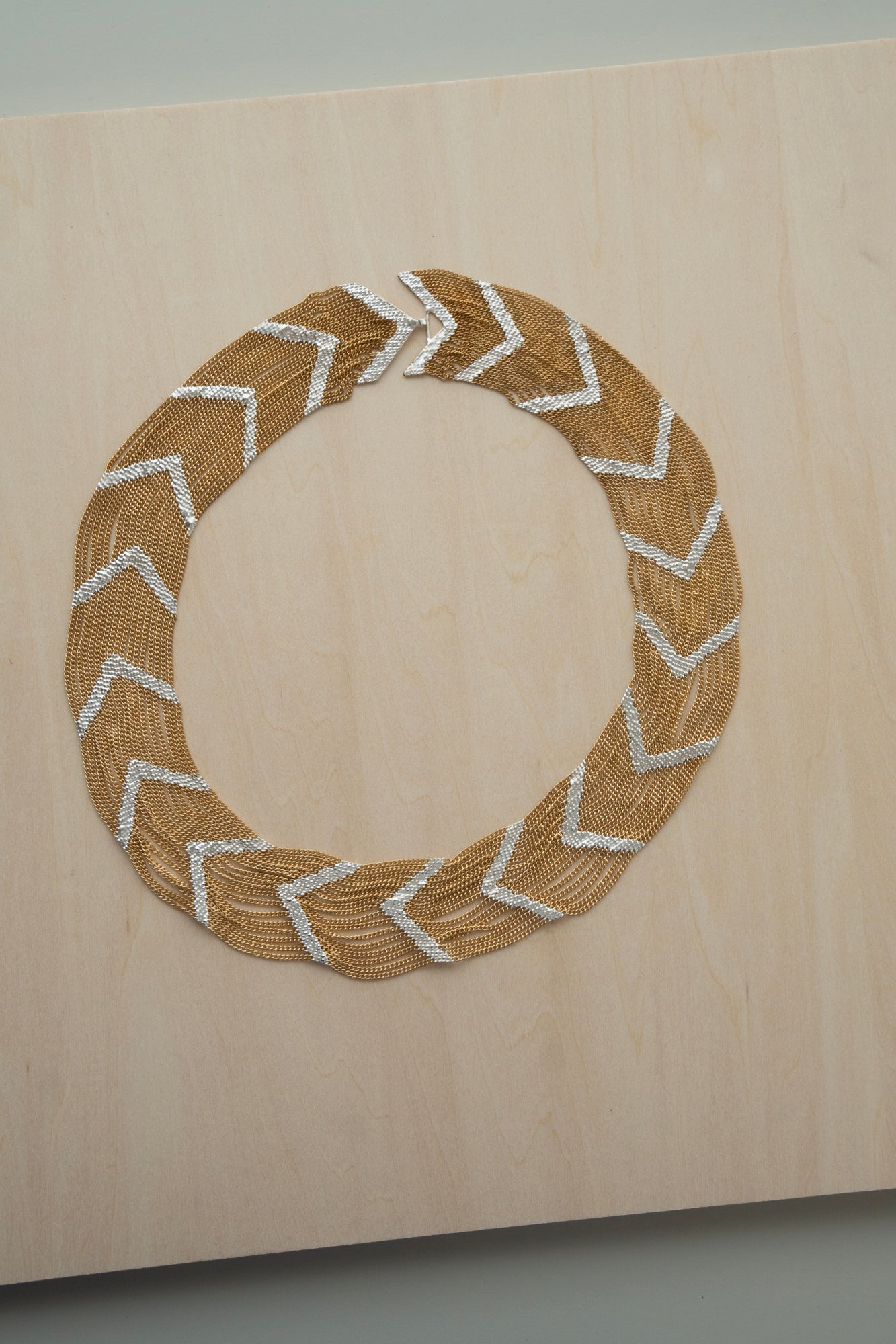 Hannah Keefe On-off Collar Necklace /Silver&Brass