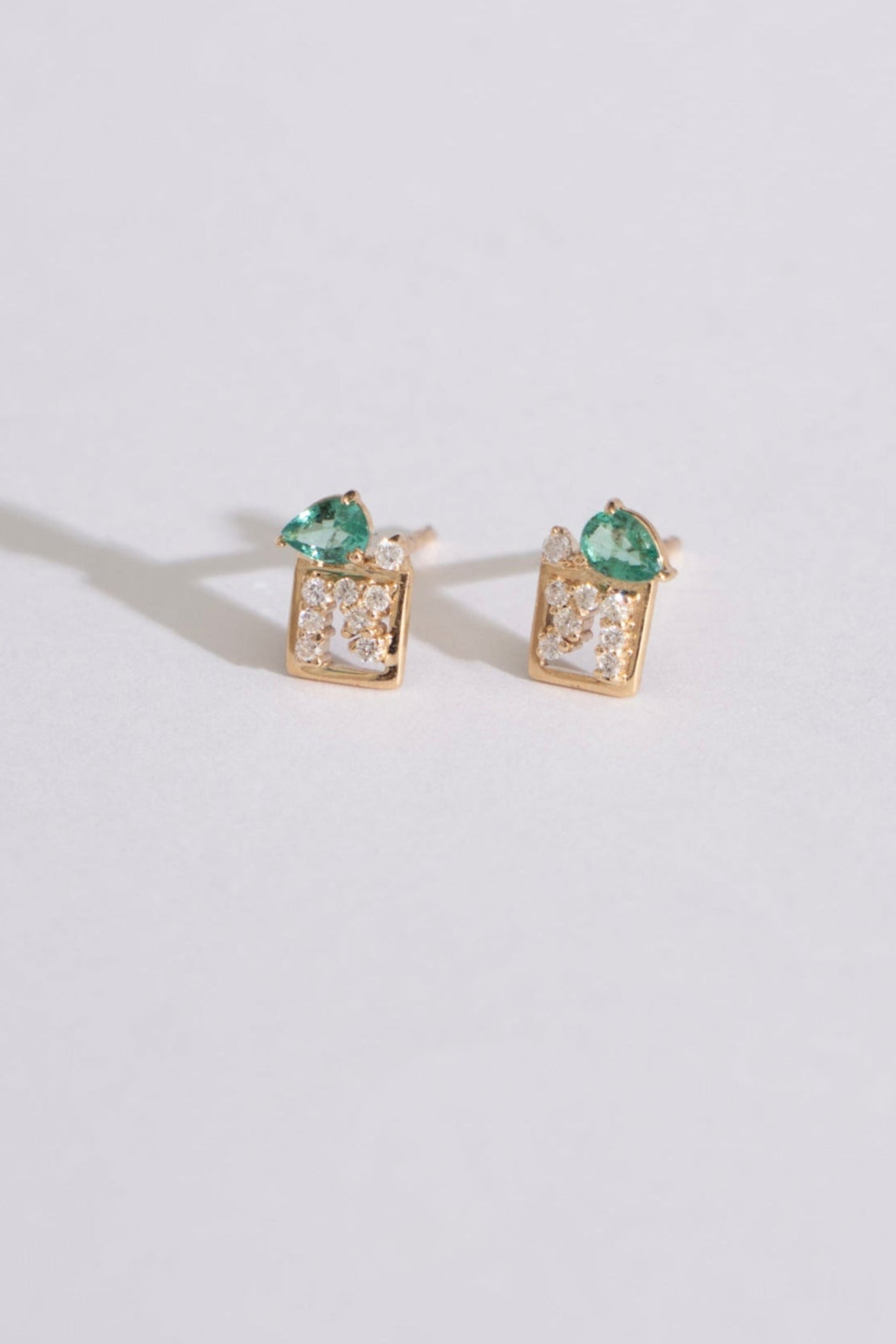 MILA OMI MATA CERES STUDS Emerald Pierced Earring /K10
