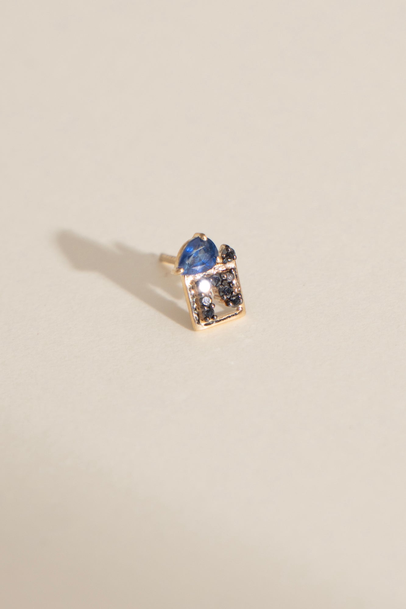 MILA OMI MATA CERES STUDS Blue Sapphire Pierced Earring /K10