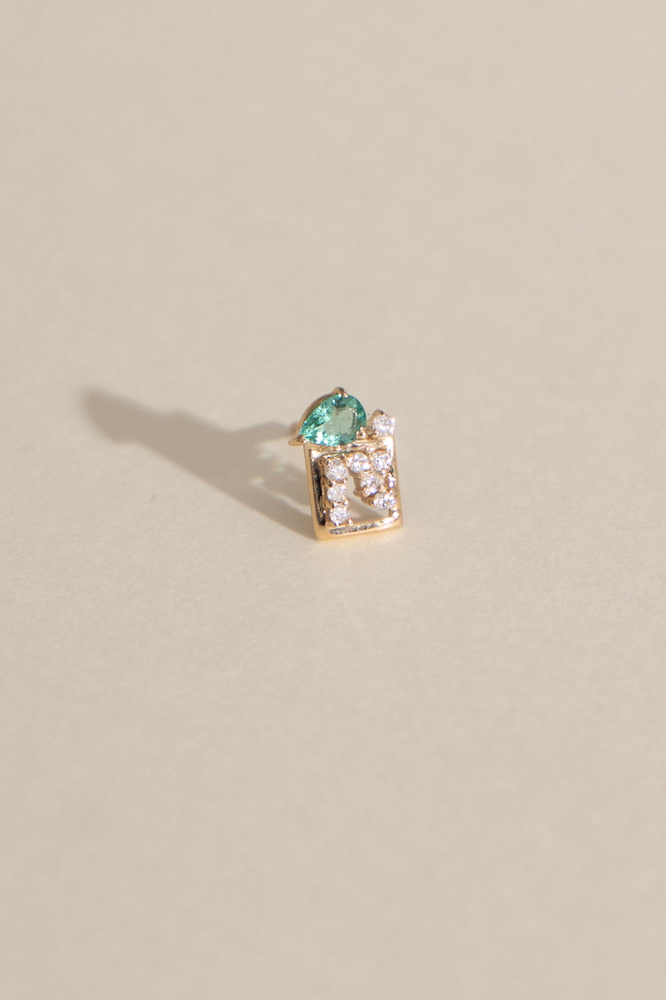 MILA OMI MATA CERES STUDS Emerald Pierced Earring /K10