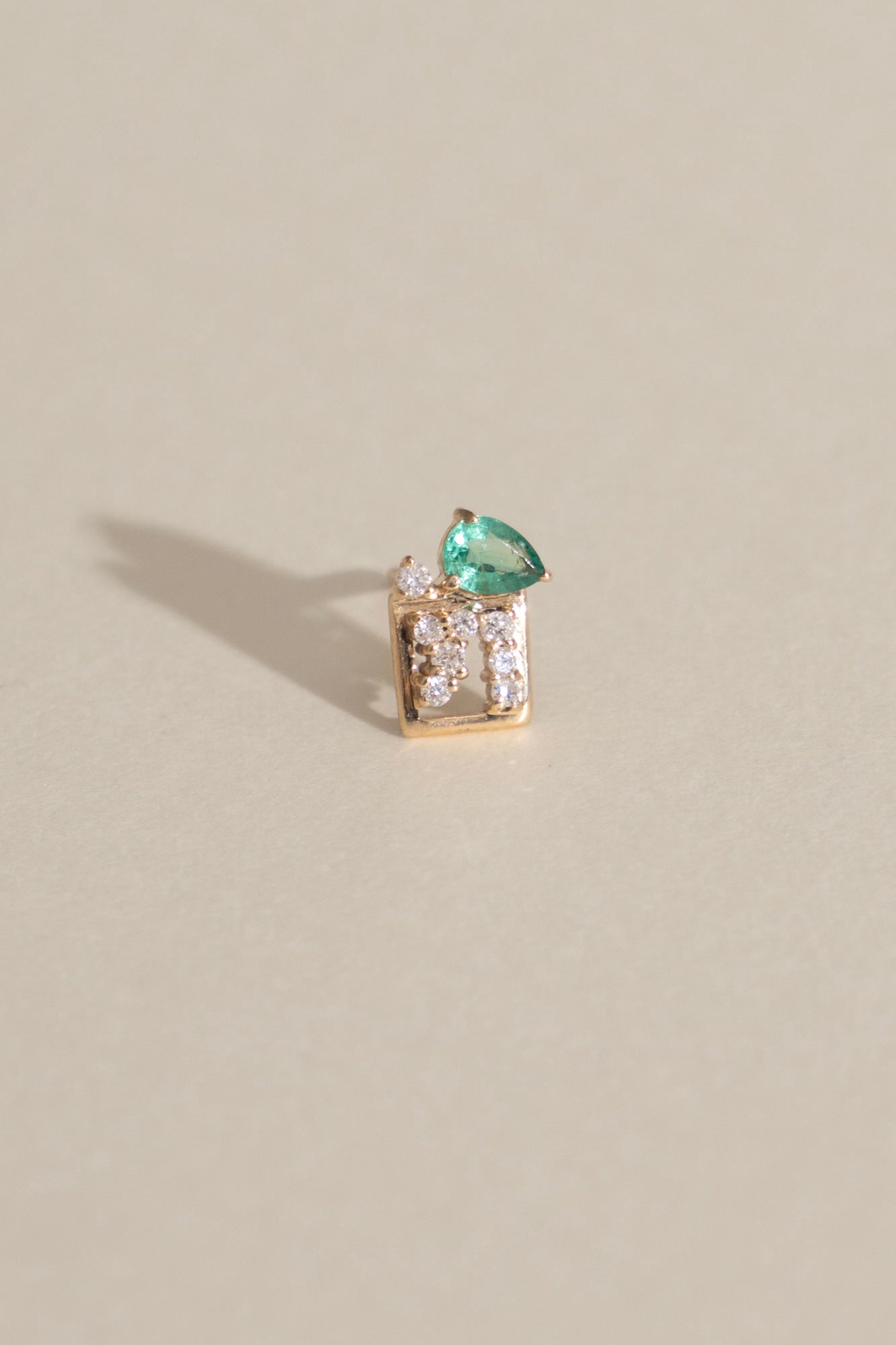 MILA OMI MATA CERES STUDS Emerald Pierced Earring /K10