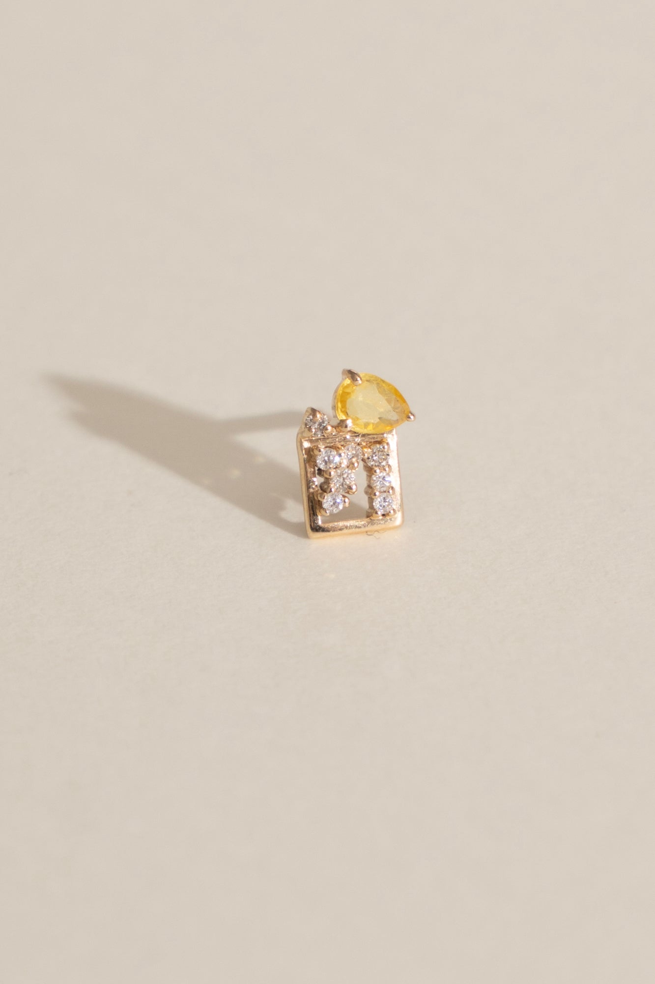 MILA OMI MATA CERES STUDS Yellow Sapphire Pierced Earring /K10