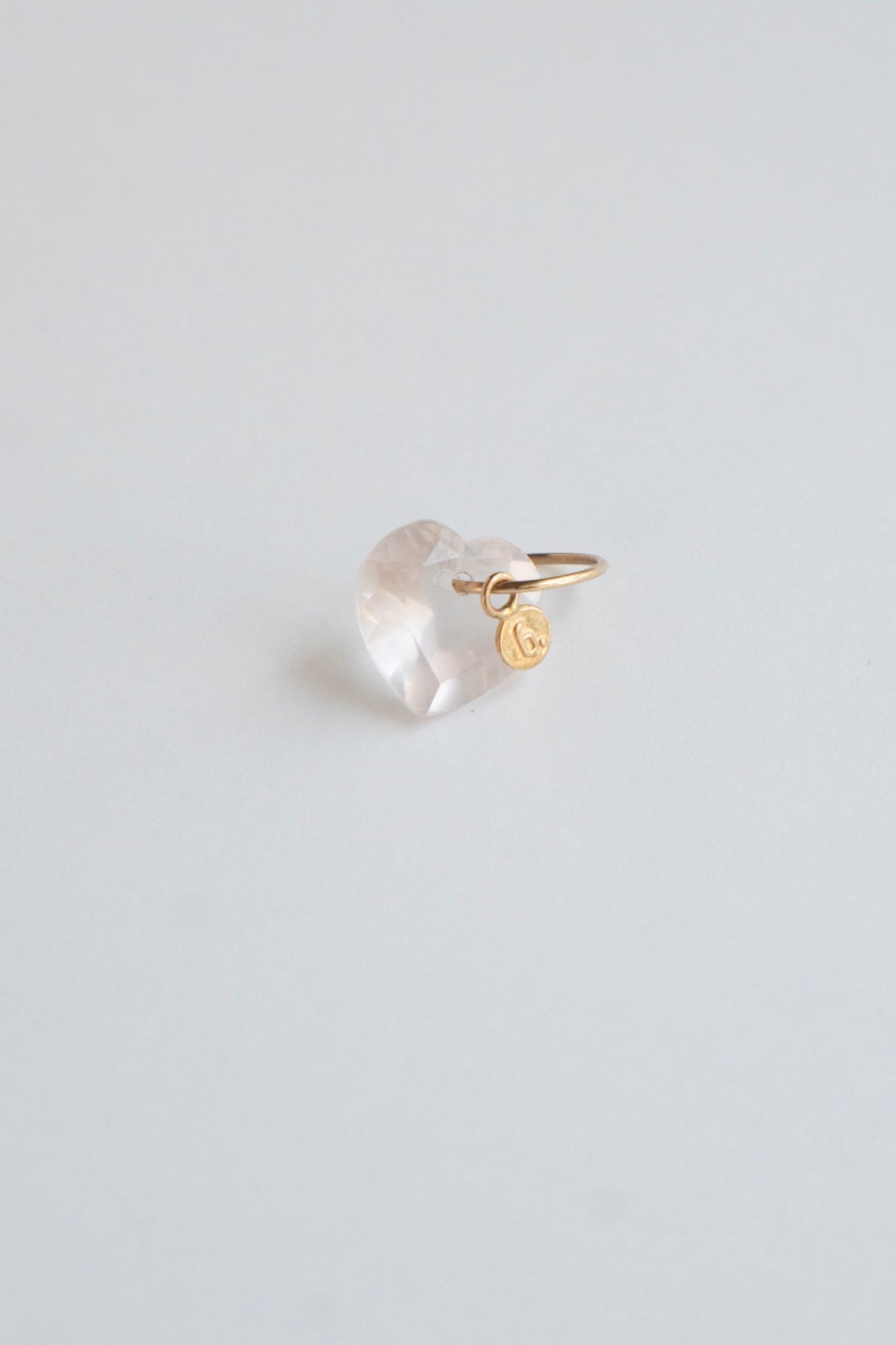bohem Necklace Charm Top Rose Quartz /K10