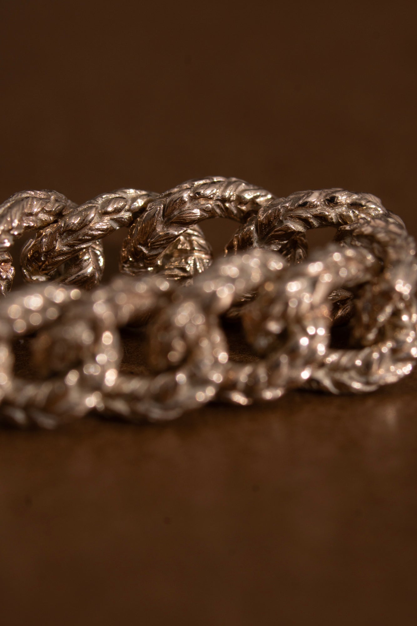 simmon Knit Chain Ring Wide /K10