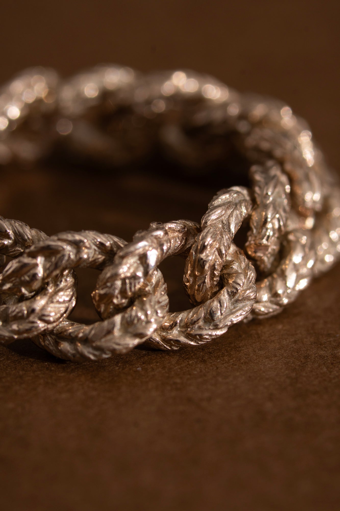simmon Knit Chain Ring Wide /K10