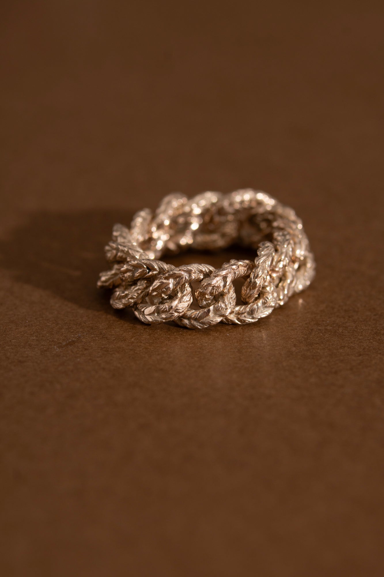 simmon Knit Chain Ring Wide /K10