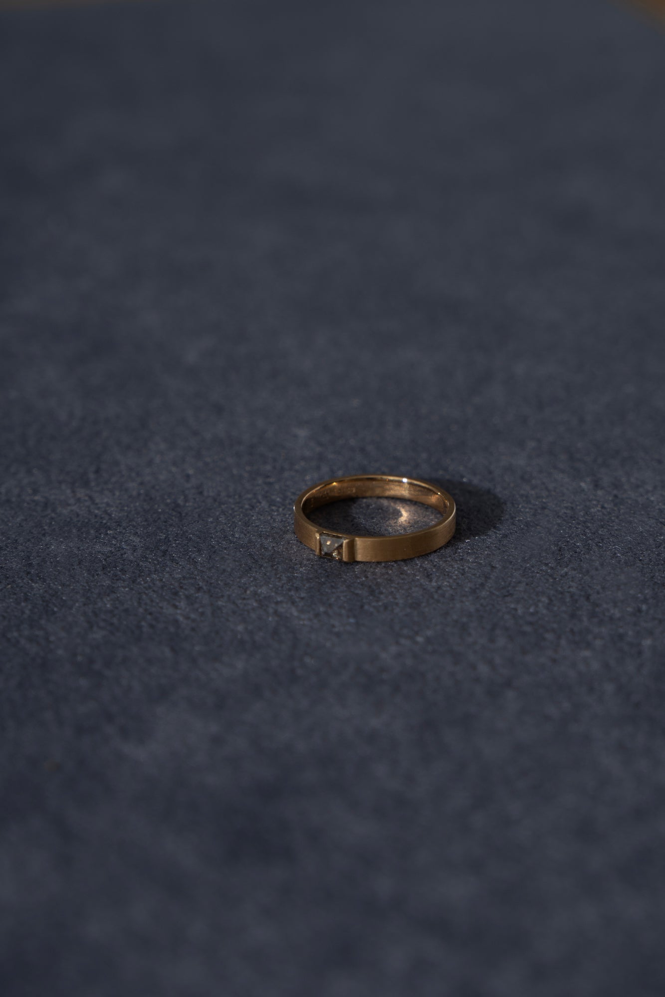 simmon Seta Rose Cut Square Diamond Flat Pinky Ring /K18