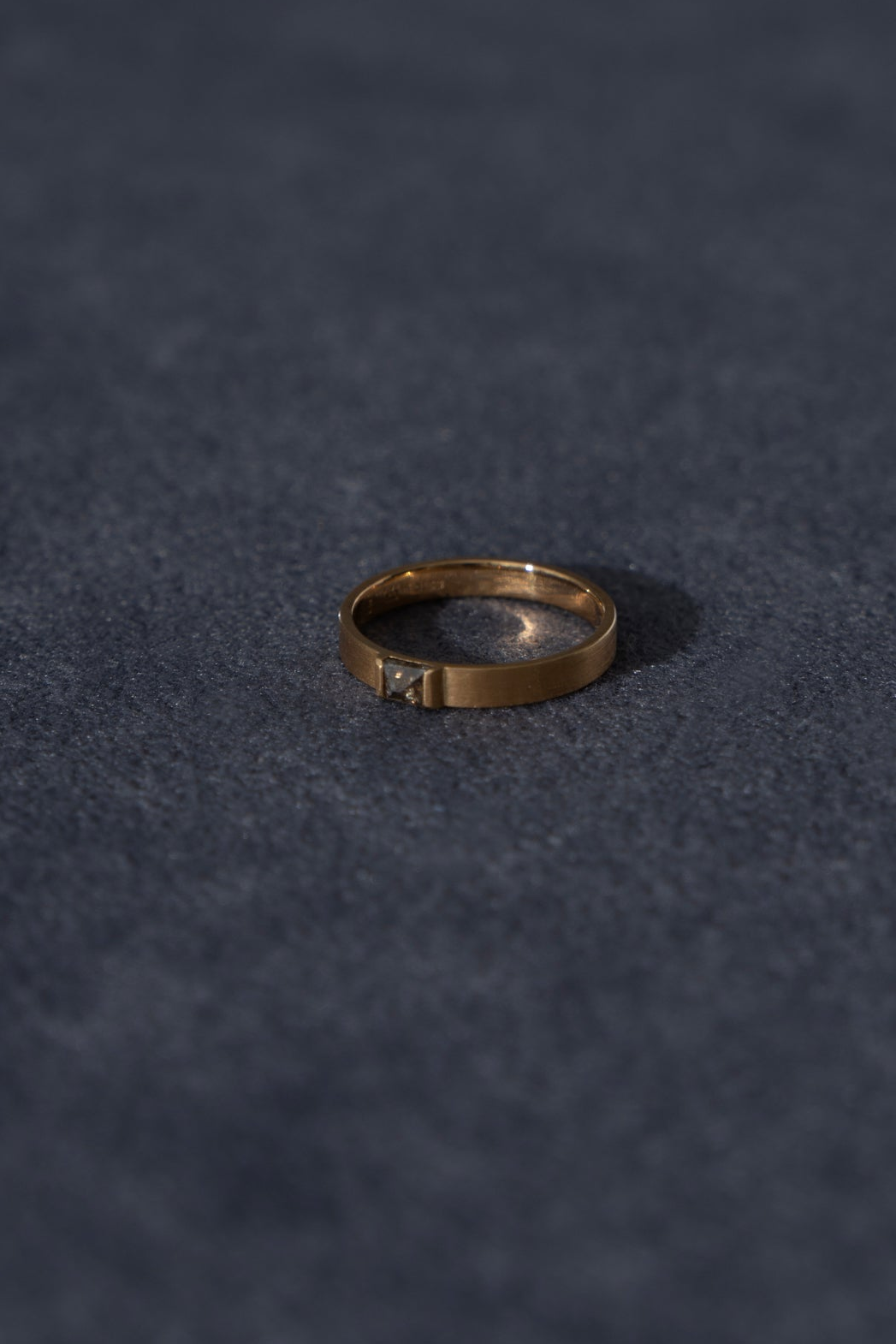 simmon Seta Rose Cut Square Diamond Flat Pinky Ring /K18