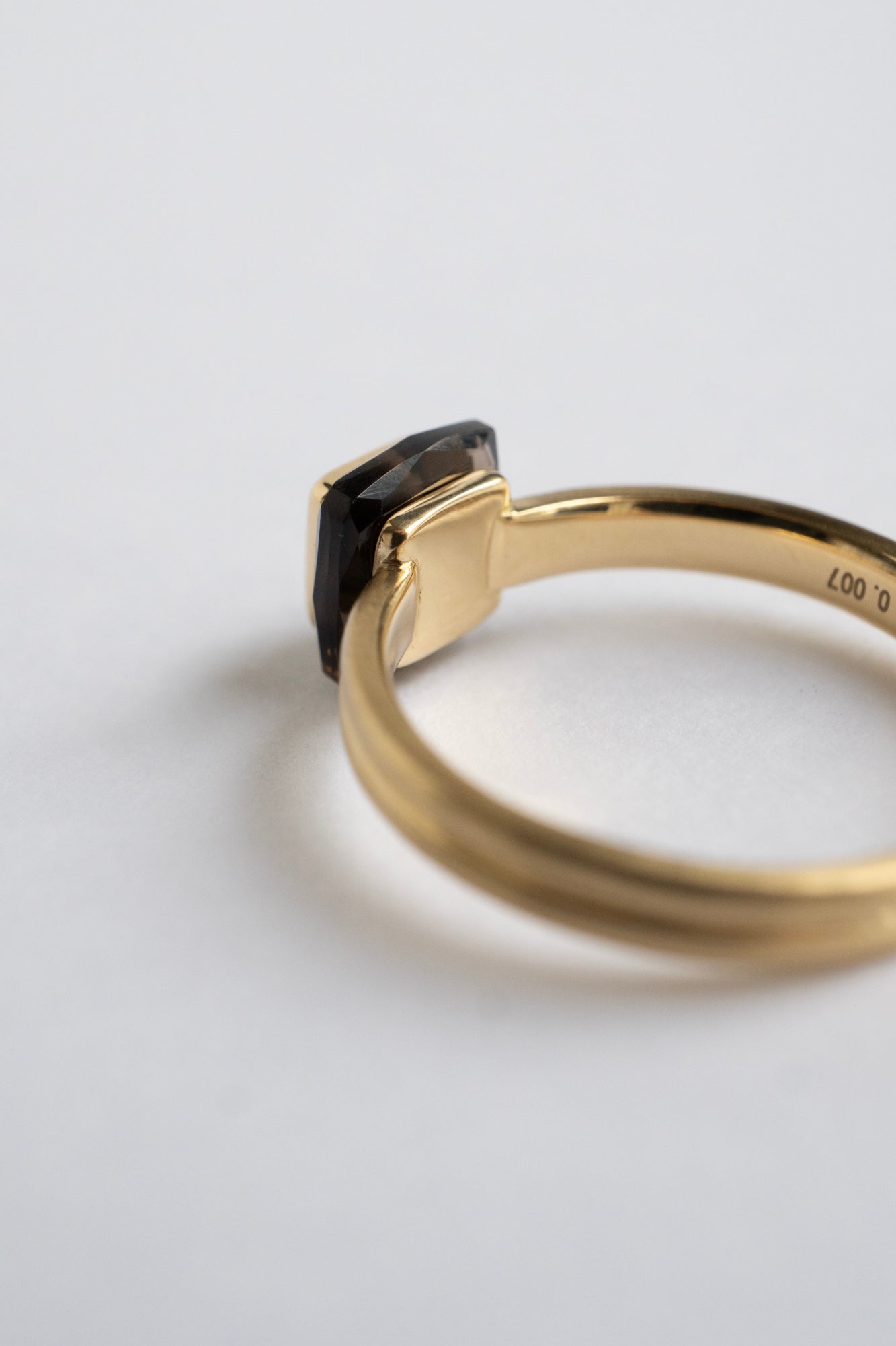 ALLIS Smoky Quartz Sand Diamond Ring /K18