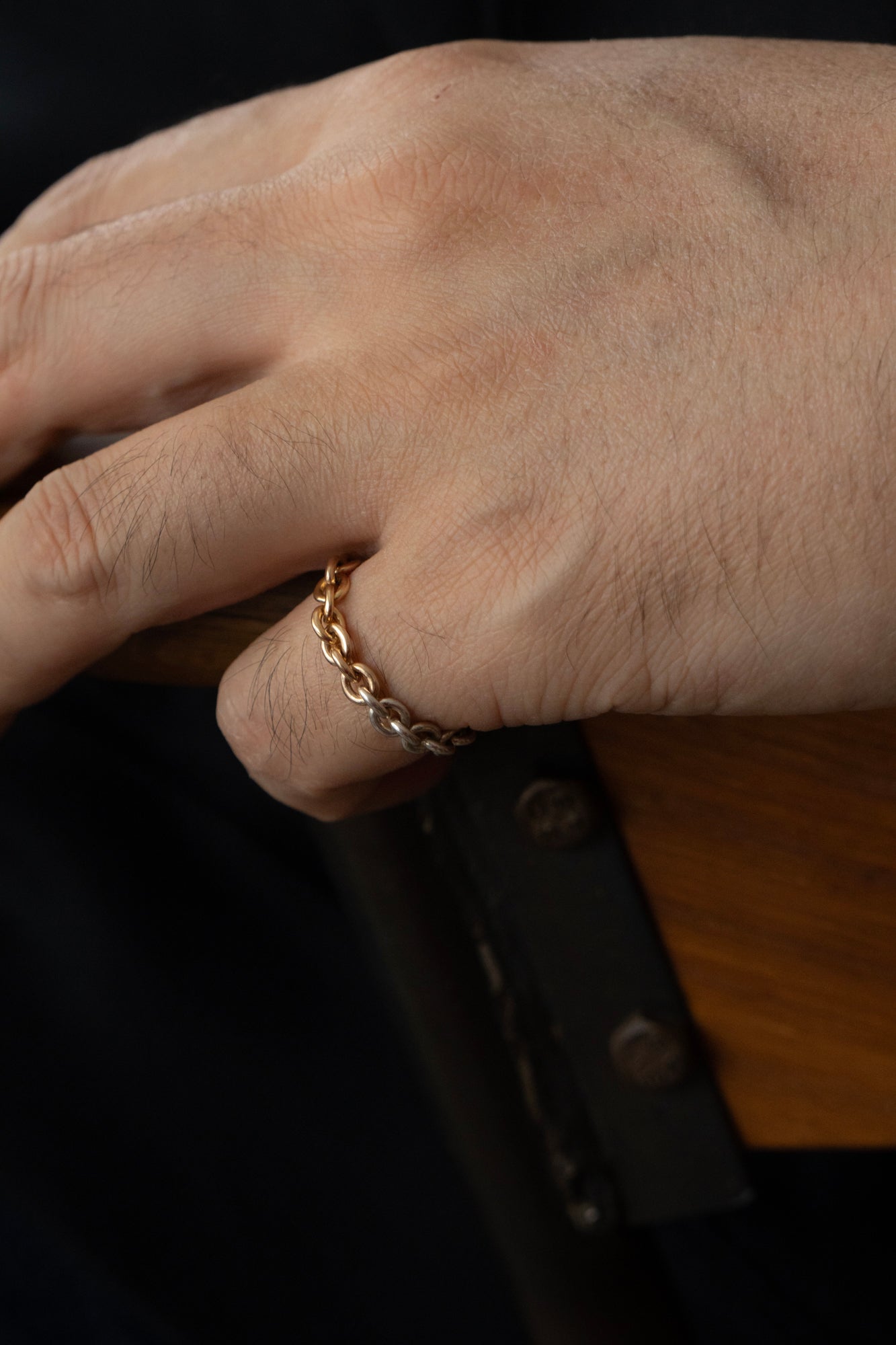 simmon Aurora Chain Ring /SV&K10&K18