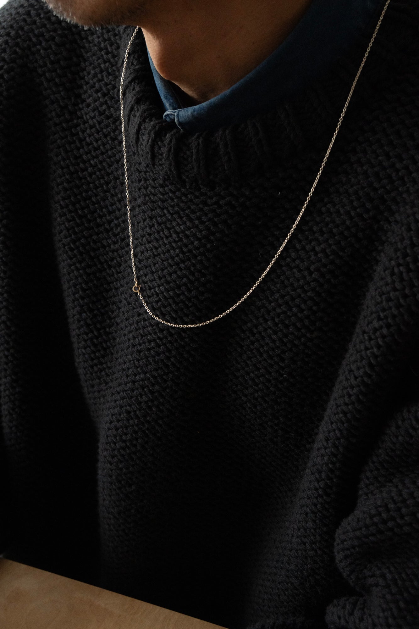 simmon Basic Oval Chain Necklace 40-70 /Silver