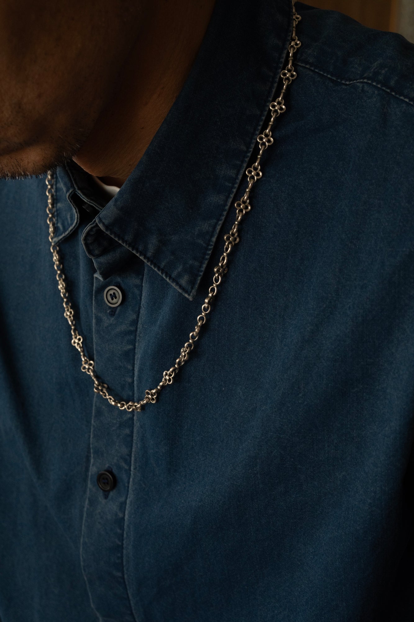 Gerochristo The Flower Chain Necklace /Silver