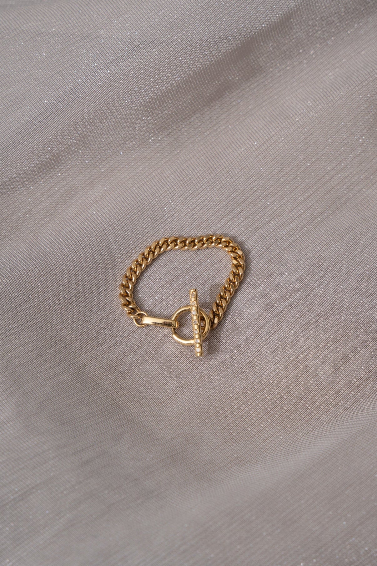 MONAKAjewellery Mantel Chain Bar Diamond Ring /K18