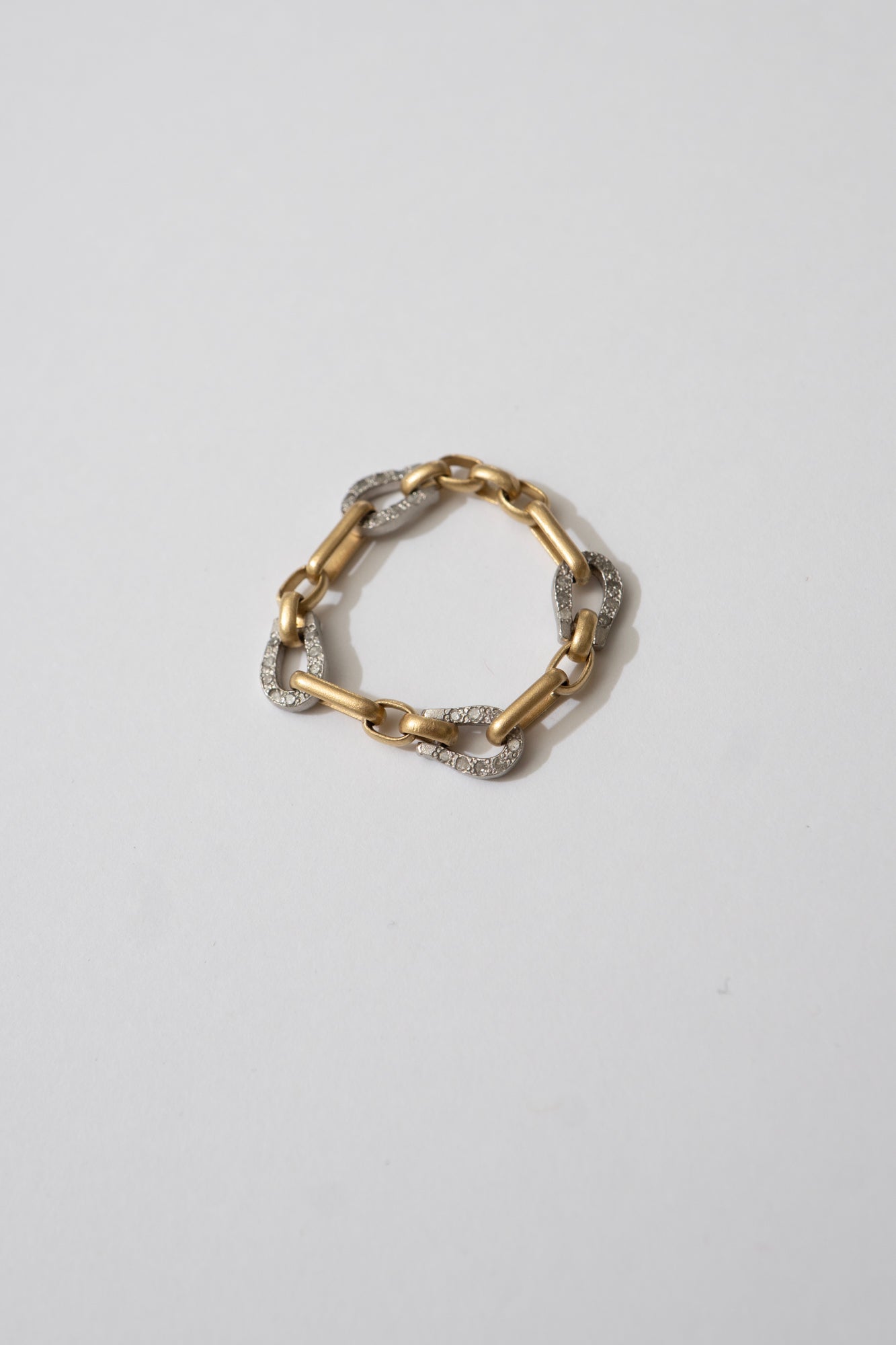 MONAKAjewellery Bond Chain Diamond Ring /K18YG&K18WG