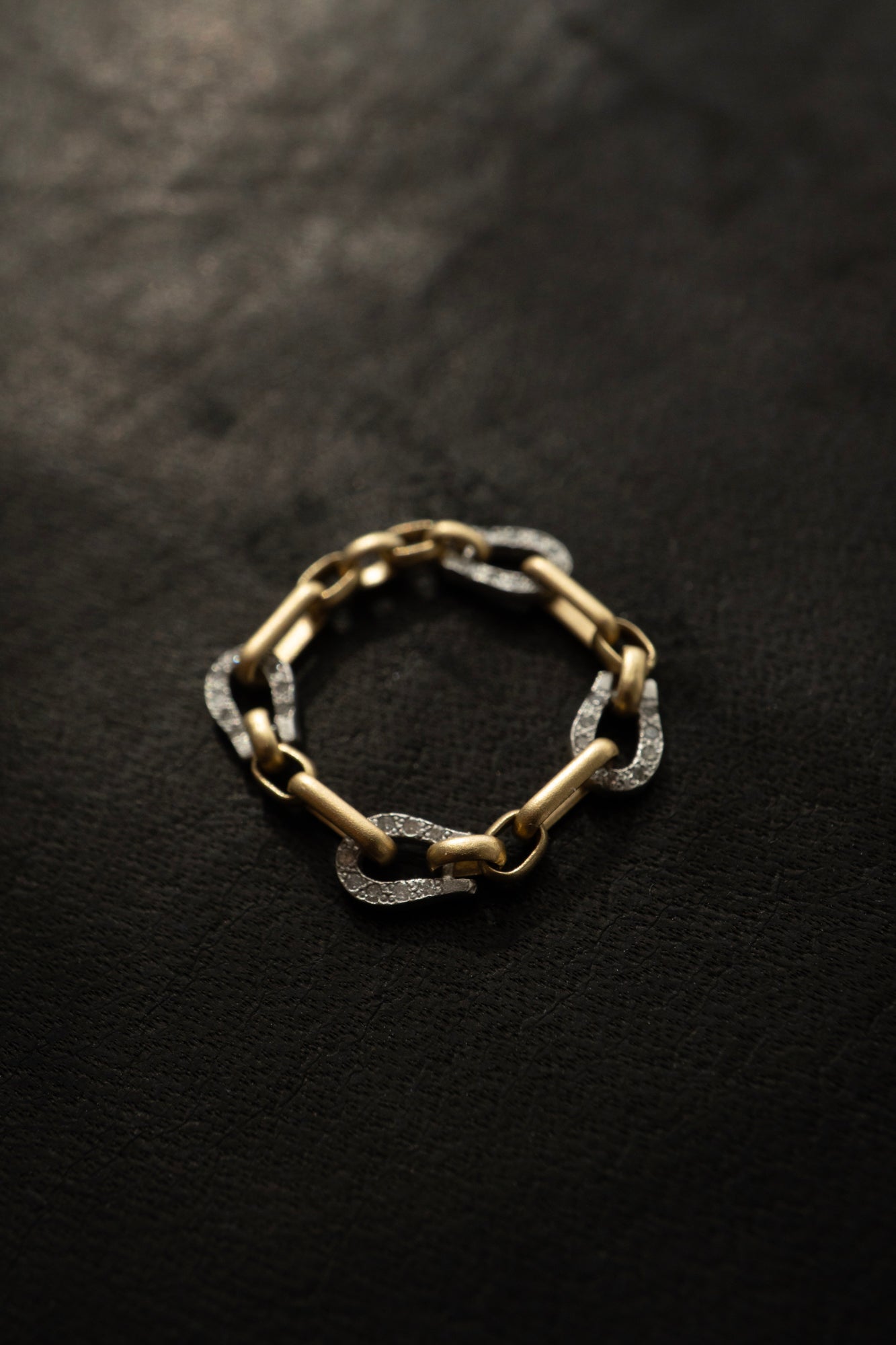 MONAKAjewellery Bond Chain Diamond Ring /K18YG&K18WG