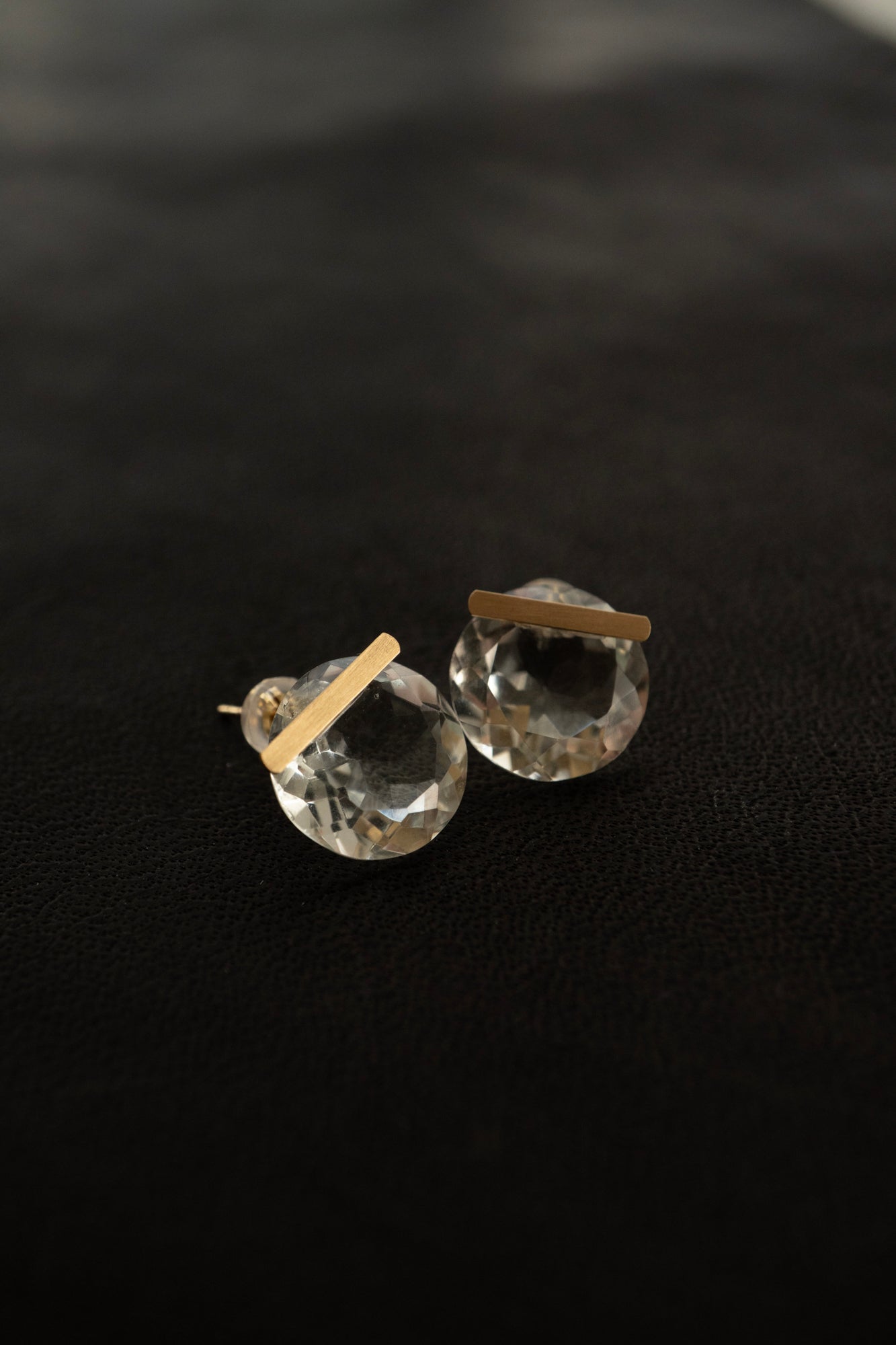 MONAKA jewellery Green Amethyst bar Stone Pierce /K18