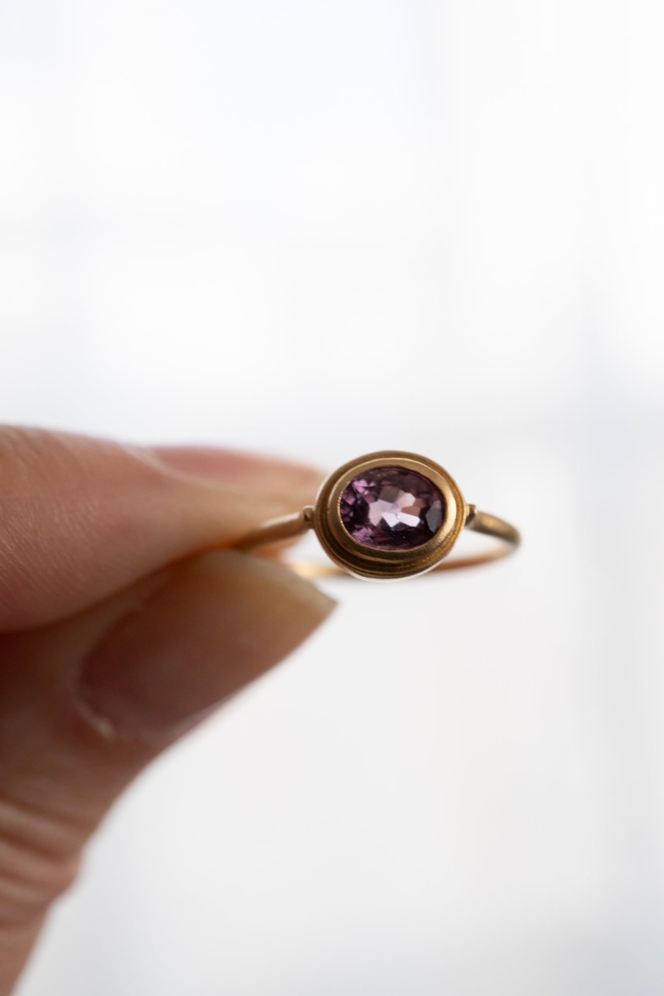 MONAKA jewellery Column Purple Spinel Ring /K18