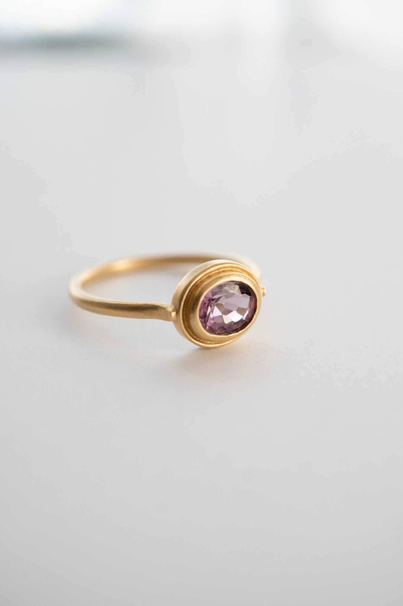 MONAKA jewellery Column Purple Spinel Ring /K18