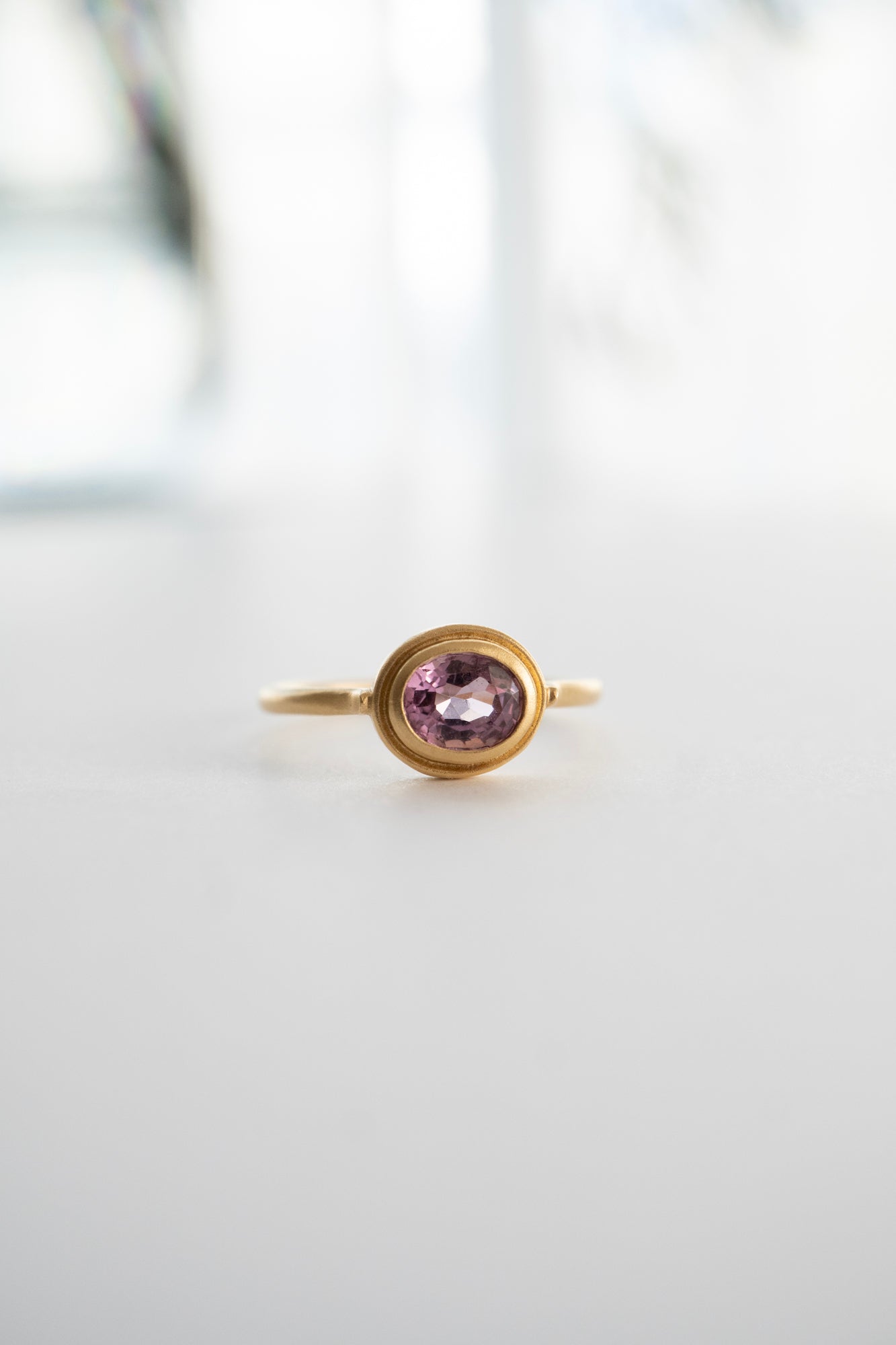MONAKA jewellery Column Purple Spinel Ring /K18